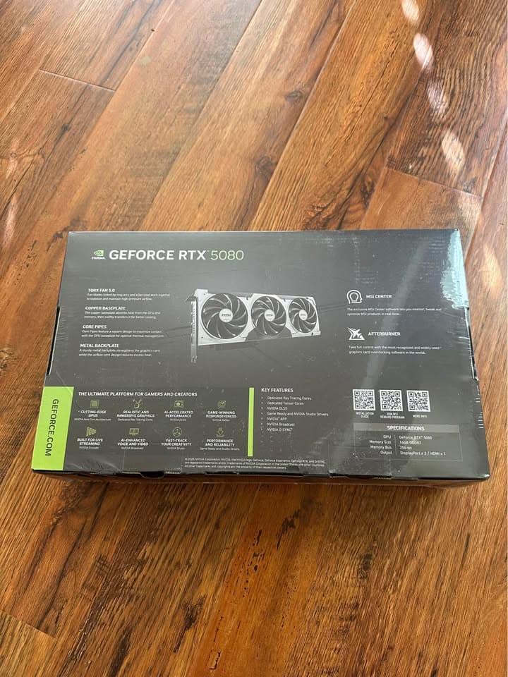 MSI - NVIDIA GeForce GeForce RTX 5080 16G VENTUS 3X OC PLUS 16GB GDDR7