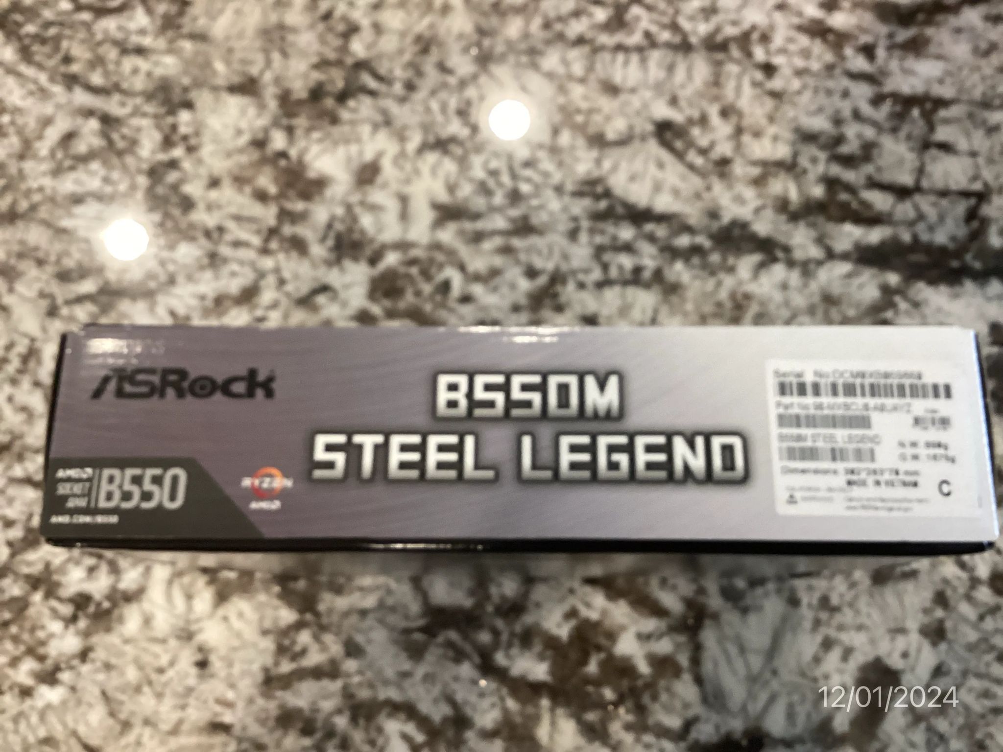 ASRock B550M Steel Legend AM4 Micro ATX Motherboard -- Open Box -- Never Used