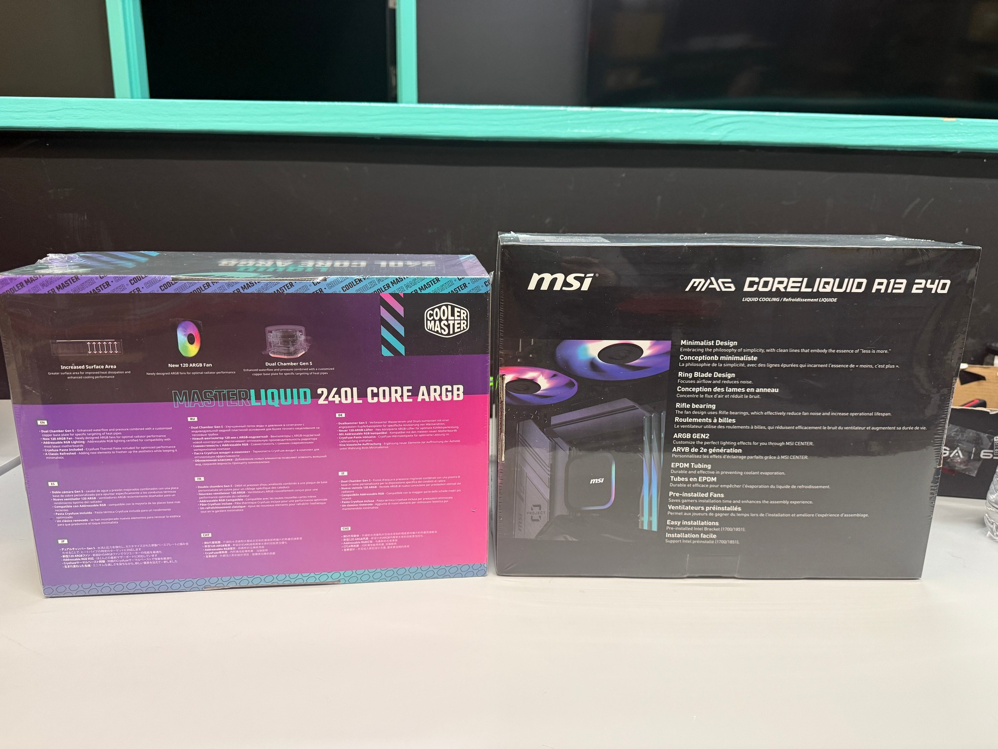 MSI Mag A13 240MM AIO + Cooler Master 240L ARGB AIO