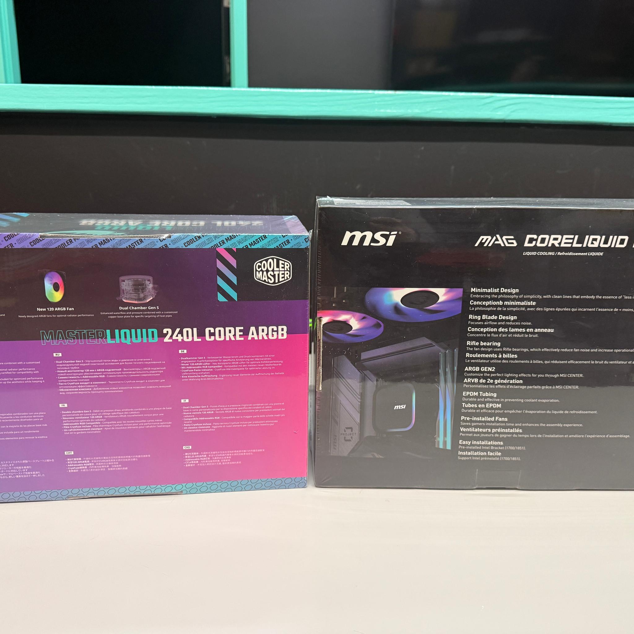 MSI Mag A13 240MM AIO + Cooler Master 240L ARGB AIO