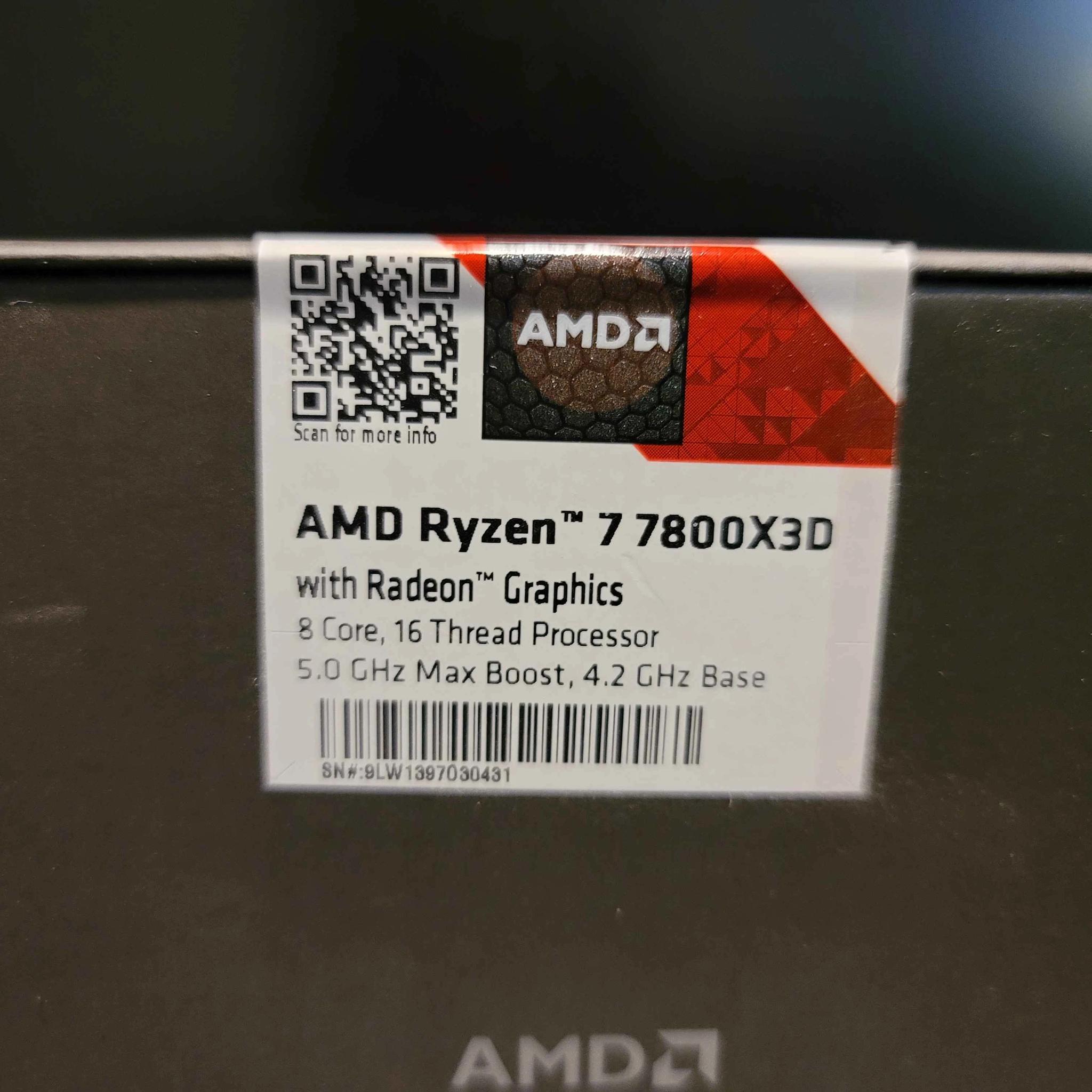 NEW Never opened AMD Ryzen 7 7800X3D