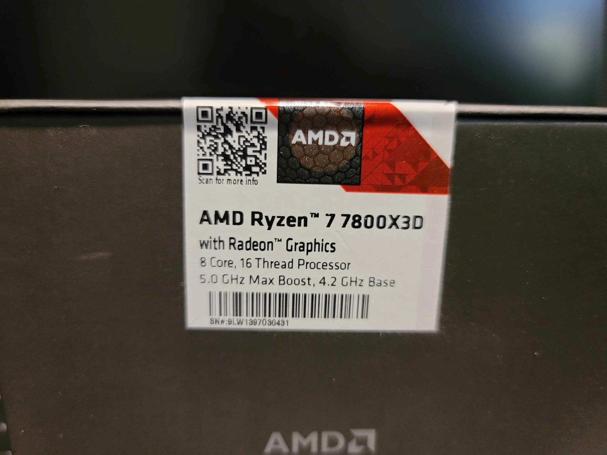 NEW Never opened AMD Ryzen 7 7800X3D