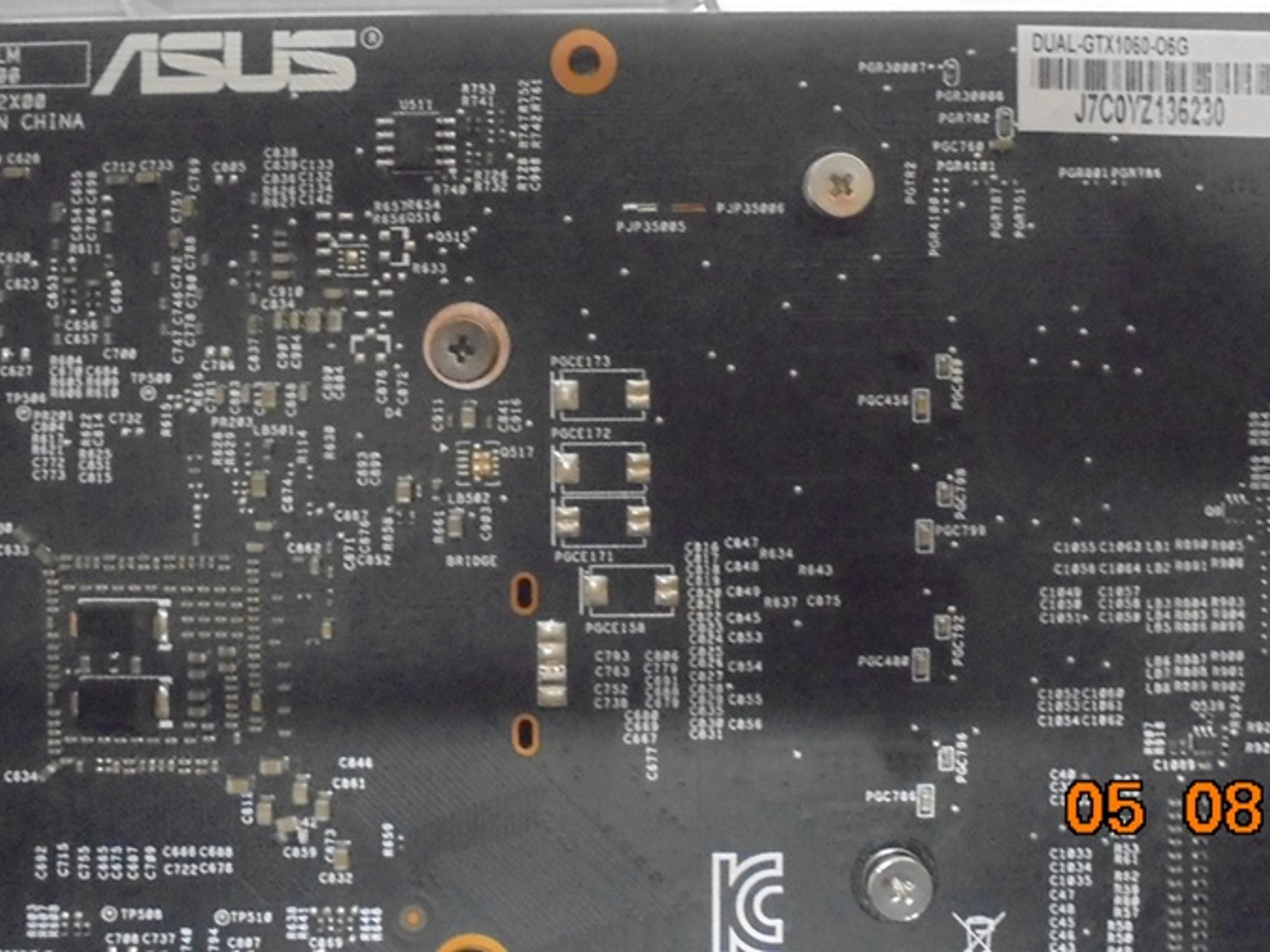 ASUS DUAL GTX 1060 6GB/Clean/ Tested/Functions Great
