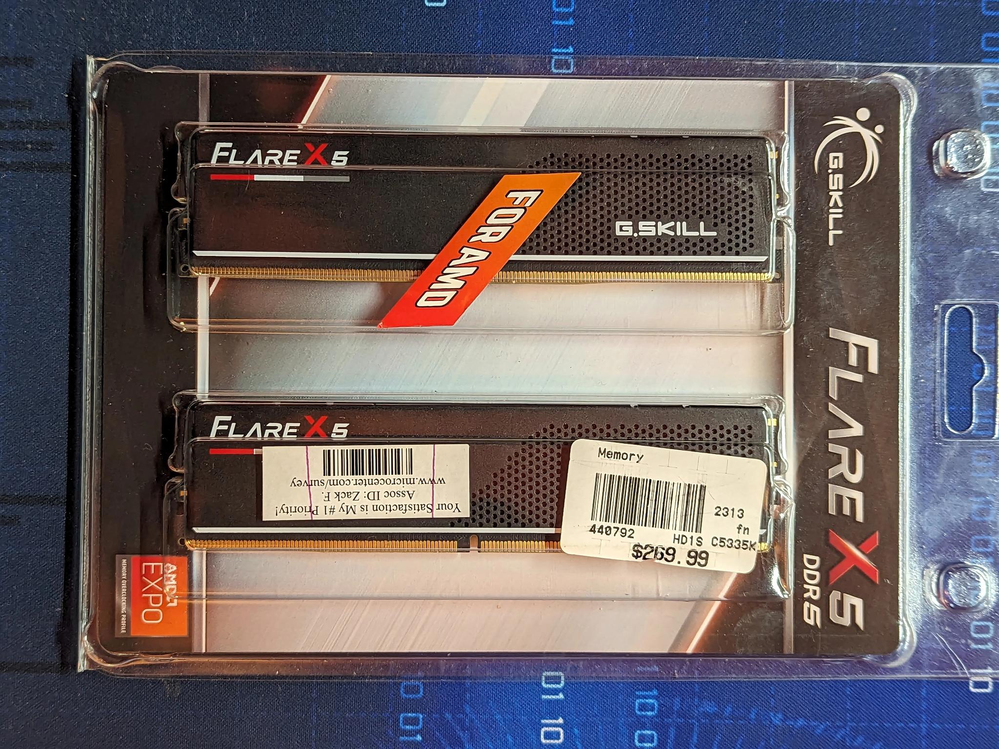 32GB DDR5 6000 EXPO MEMORY