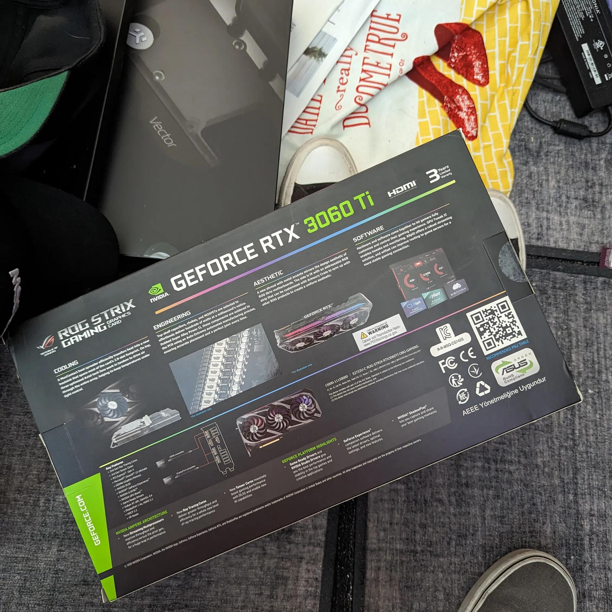BNIB ASUS ROG Strix GeForce RTX 3060 Ti V2 OC Edition 8GB (ROG-STRIX-RTX3060TI-O8G-V2-GAMING)
