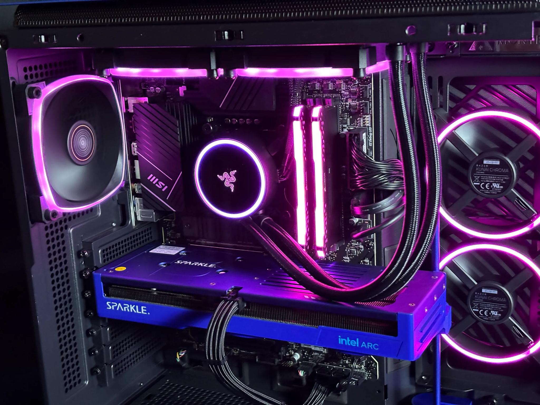 All BLUE INTEL PC💎I7 12700K|ARC B580 12gb|32gb DDR4 |1 TB M.2 SSD💎