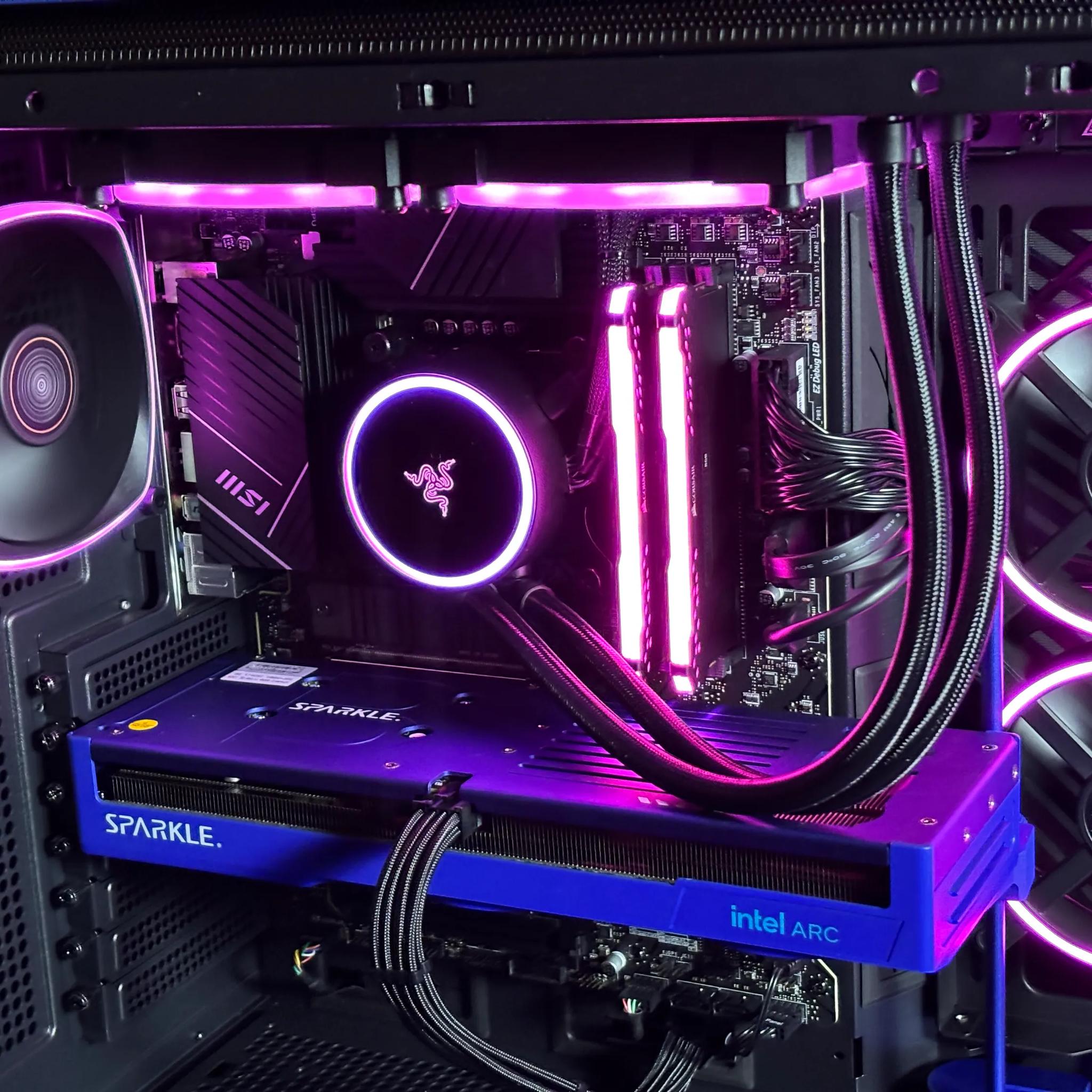 All BLUE INTEL PC💎I7 12700K|ARC B580 12gb|32gb DDR4 |1 TB M.2 SSD💎