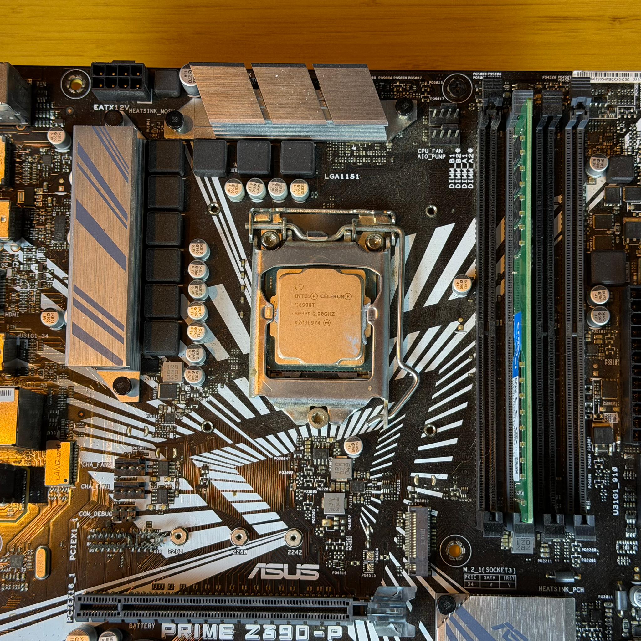 Asus PRIME z390-P G4900T+8gb Ram with CPU cooler