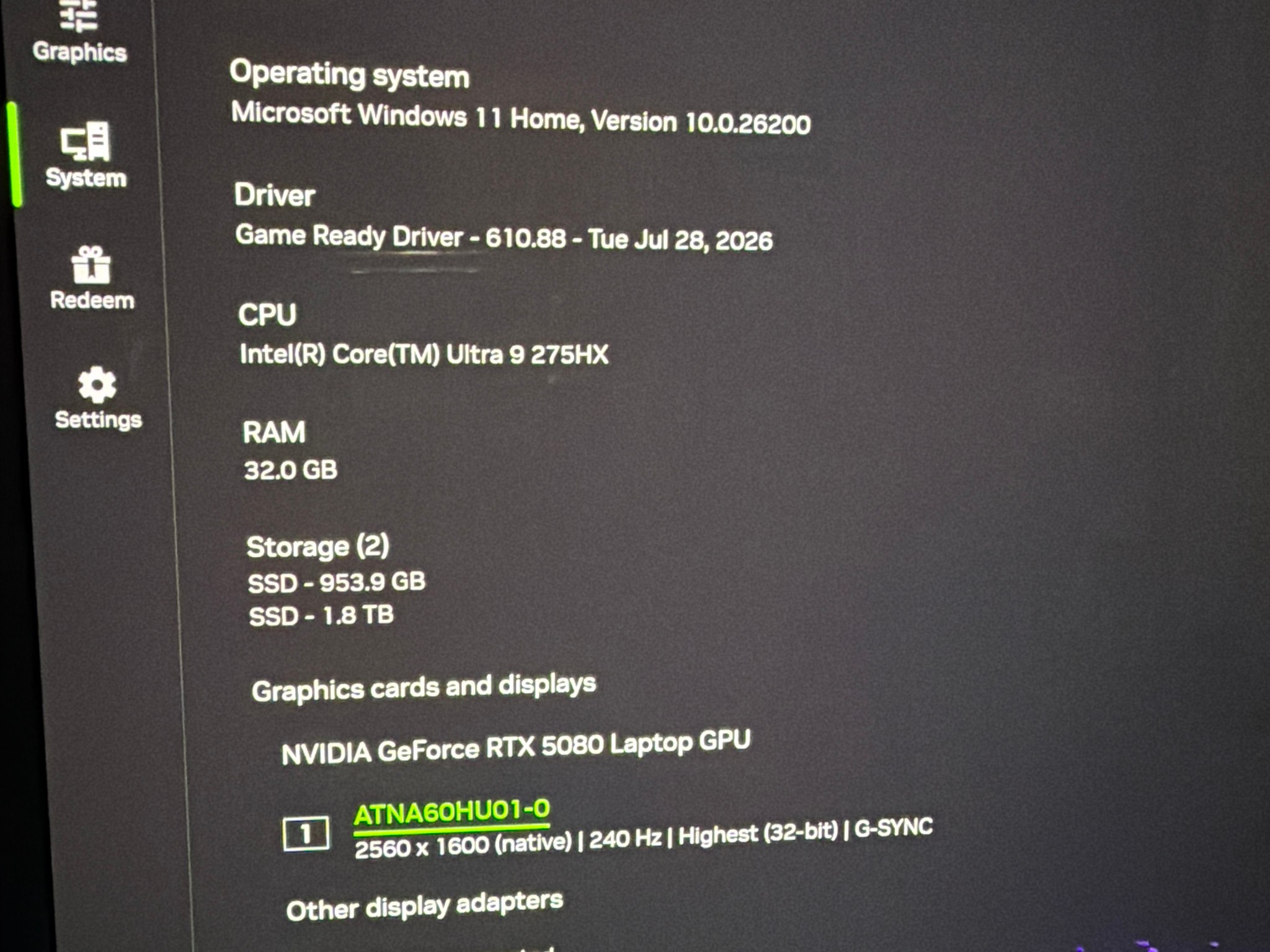 Lenovo 16" Legion Pro 7i 5080 GPU Laptop