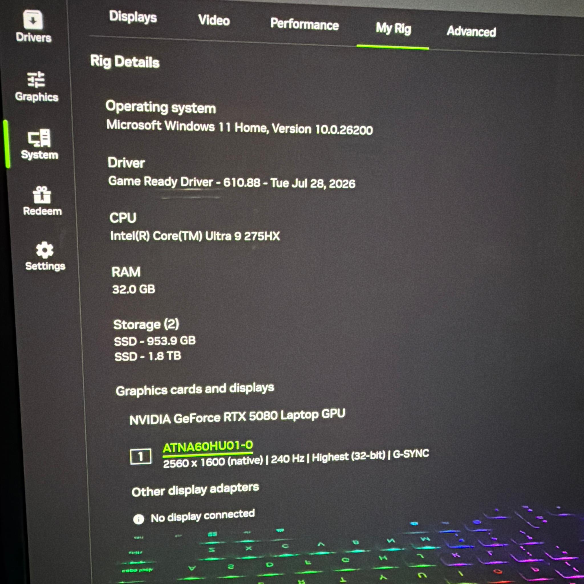 Lenovo 16" Legion Pro 7i 5080 GPU Laptop