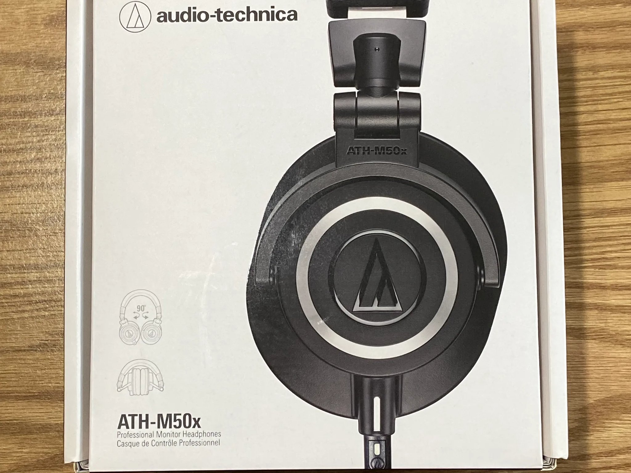 Audio-Technica ATH-M50X Professional Studio Monitor Headphones, Black