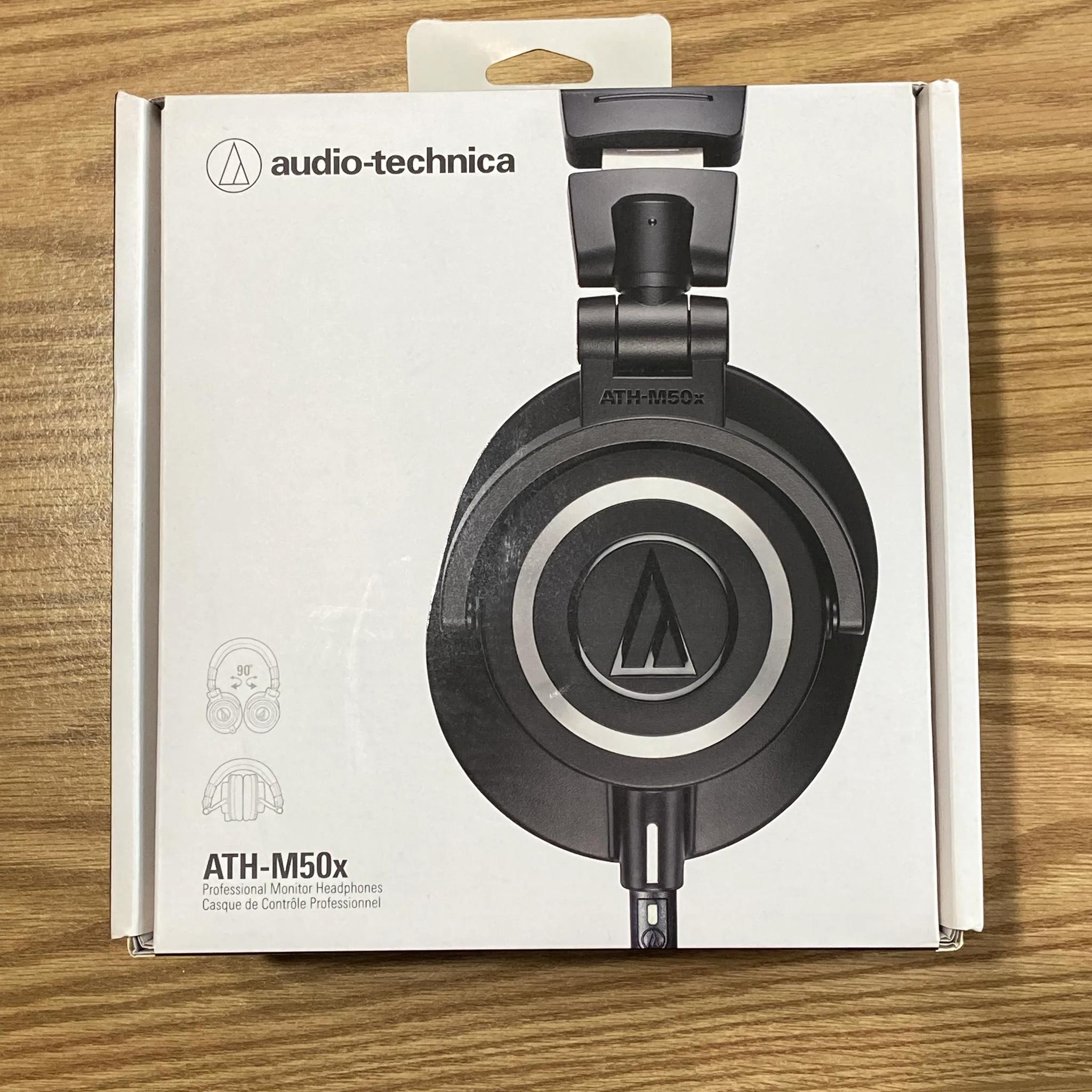 Audio-Technica ATH-M50X Professional Studio Monitor Headphones, Black