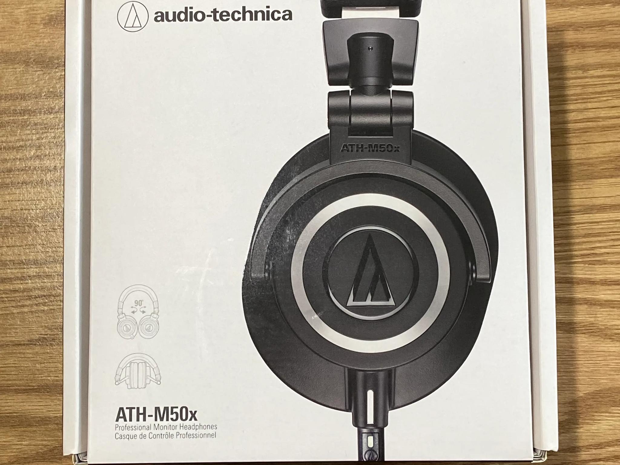 Audio-Technica ATH-M50X Professional Studio Monitor Headphones, Black
