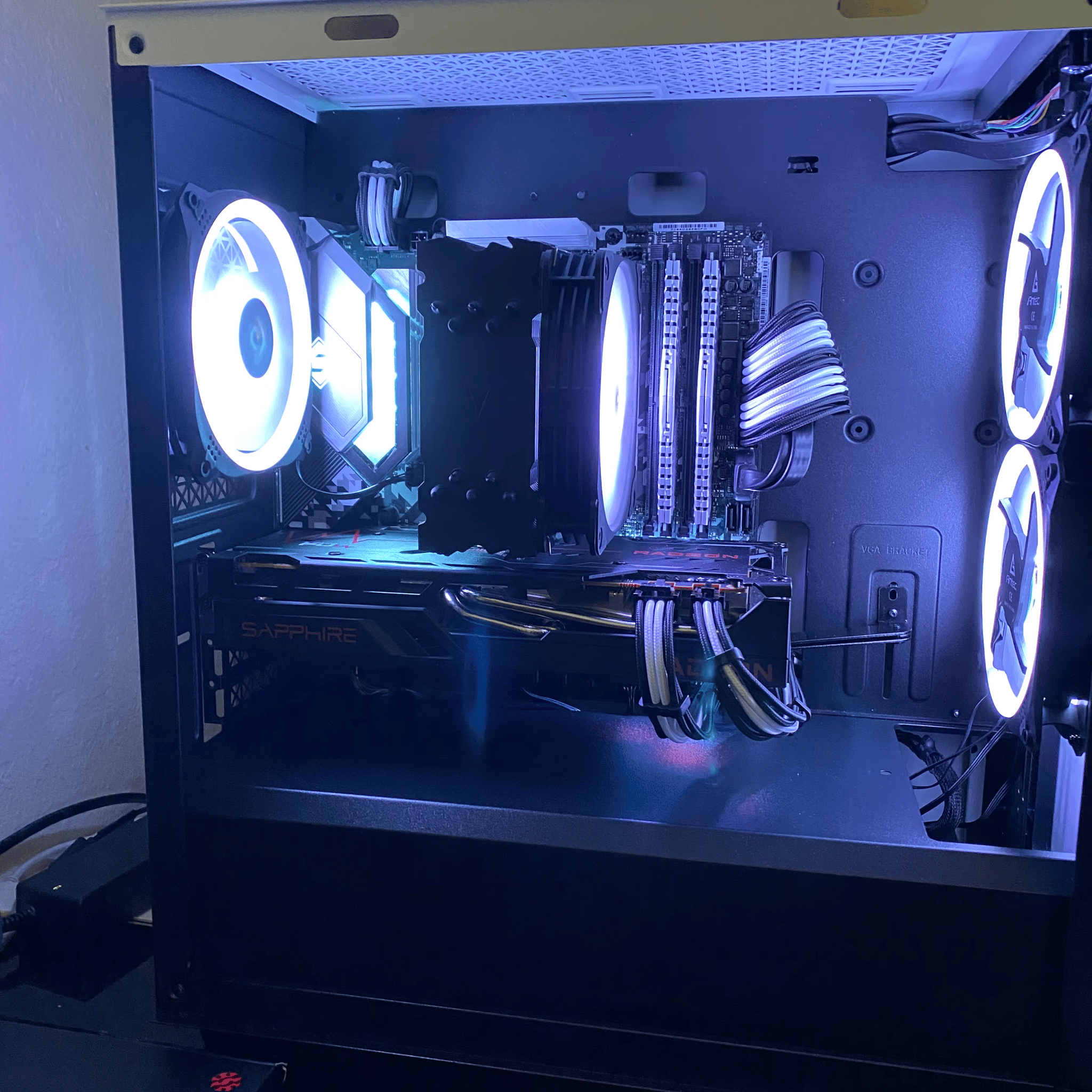 White & Black-Themed Gaming PC - AMD Build
