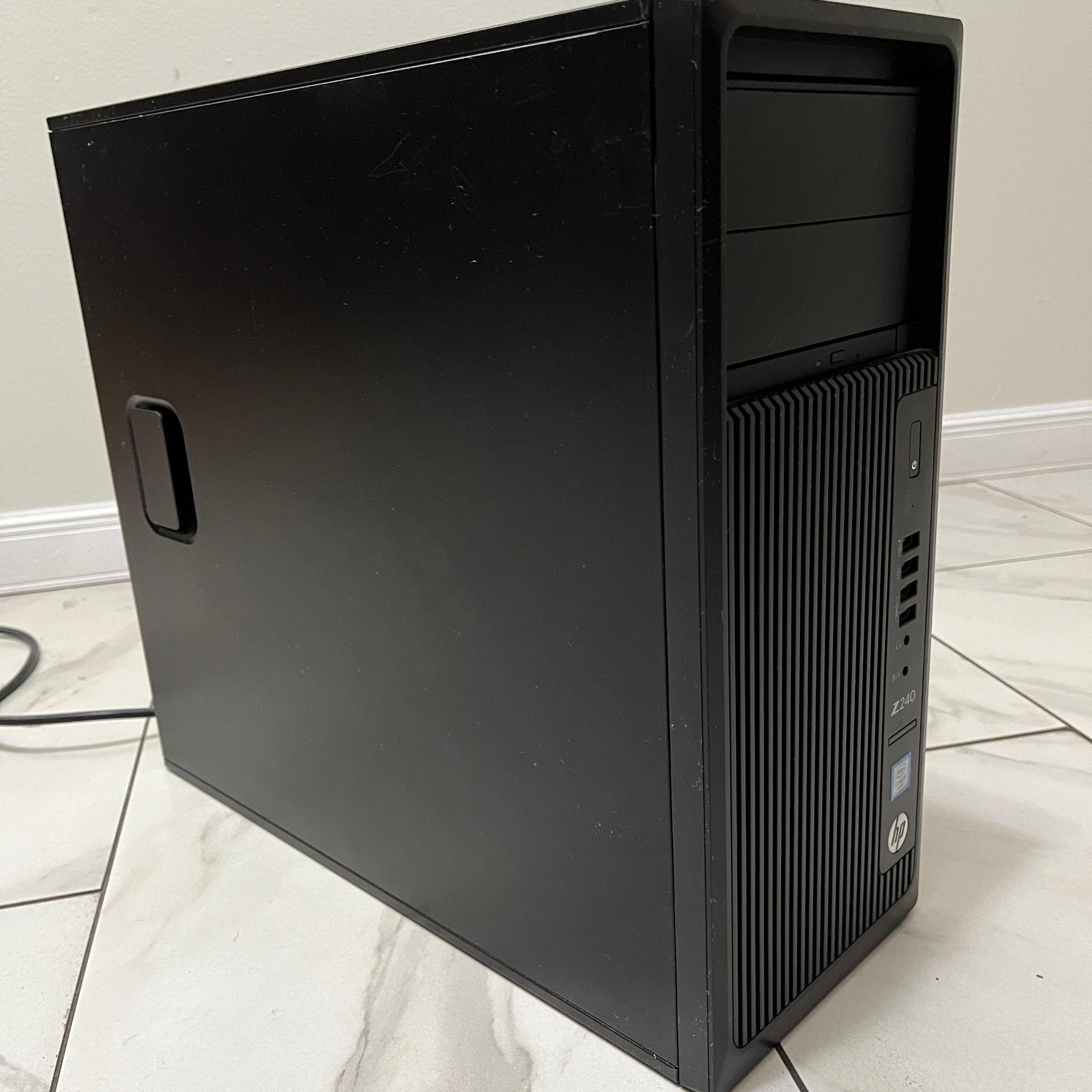NVIDIA RTX 2060 SUPER, Intel i7-6700, 16GB RAM, 1.2TB Storage - HP Z240 Gaming PC w/Wi-Fi & BT