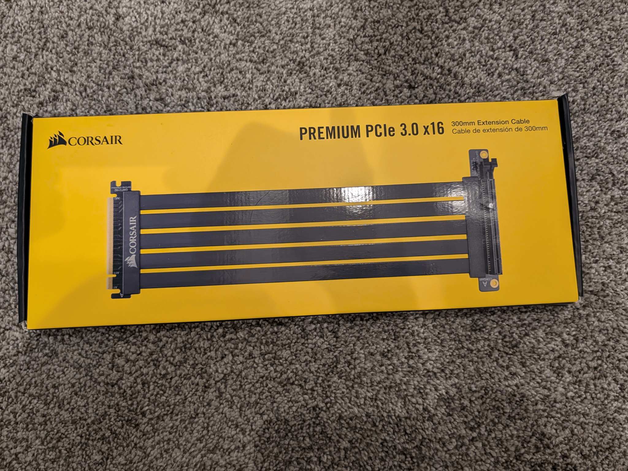 Corsair Premium PCIe 3.0 x16 Riser Extension Cable 300mm