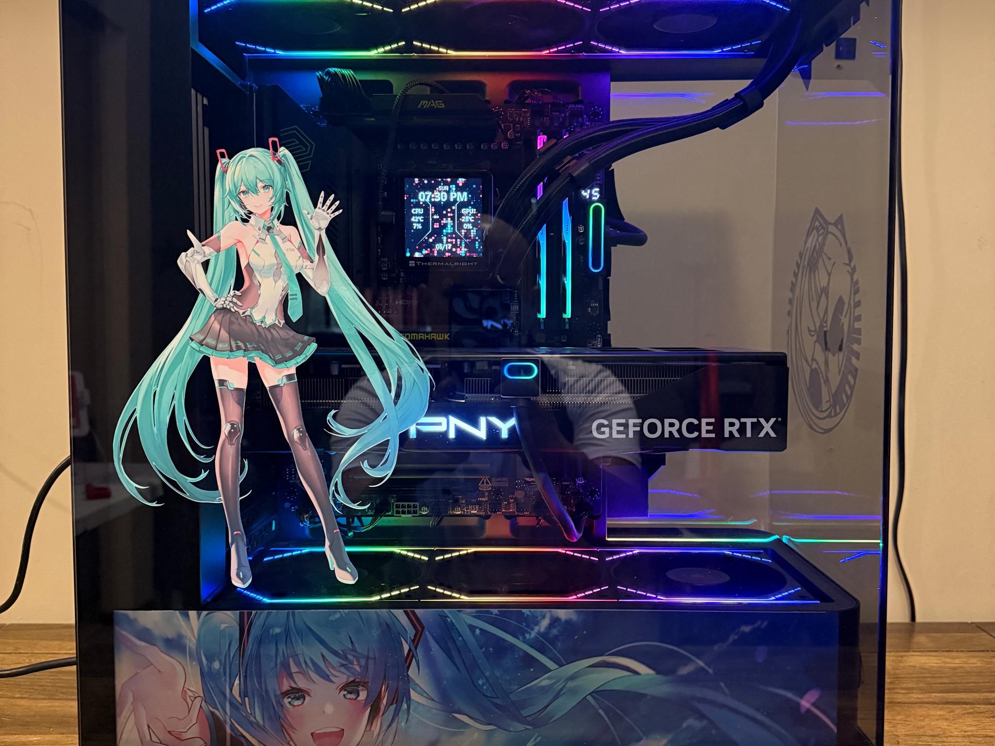 🎮 Hatsune Miku Edition Gaming PC – RTX 4080 SUPER + Ryzen 7 9800X3D 🚀