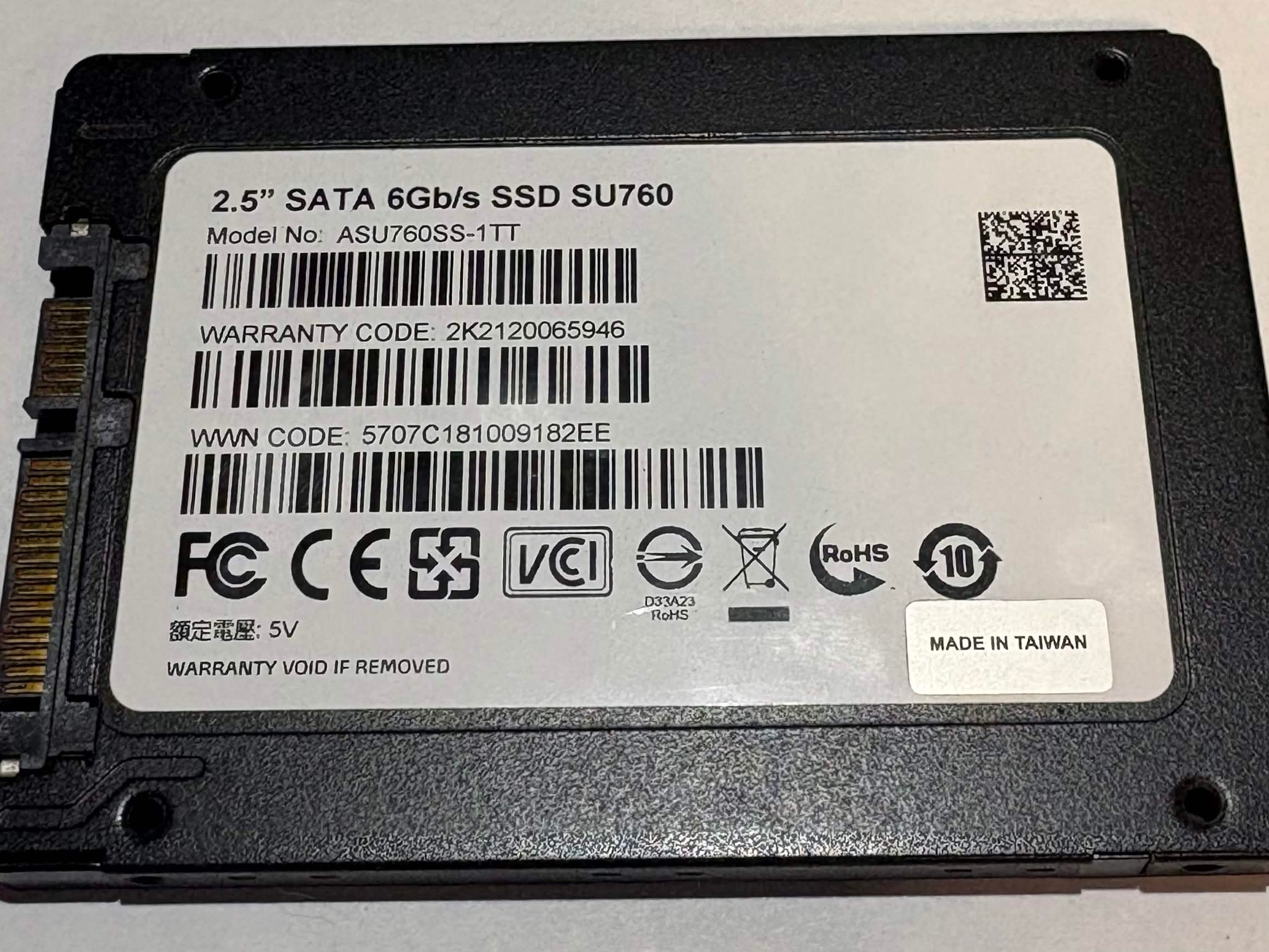 ADATA Ultimate SU760 1TB 2.5" SATA III SSD Solid State Drive – 99% Health Tested