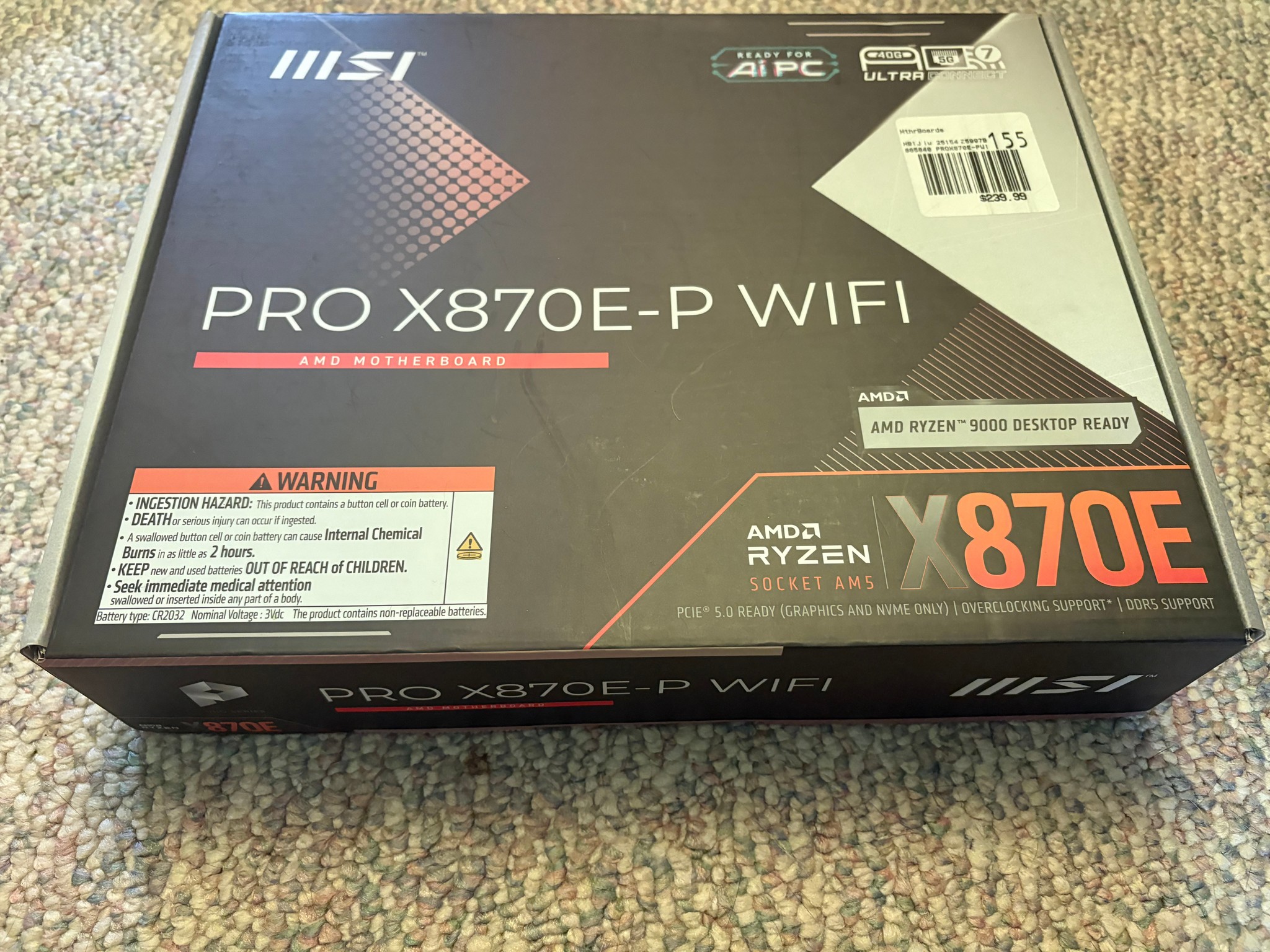*BRAND NEW* MSI X870E-P PRO WIFI Motherboard