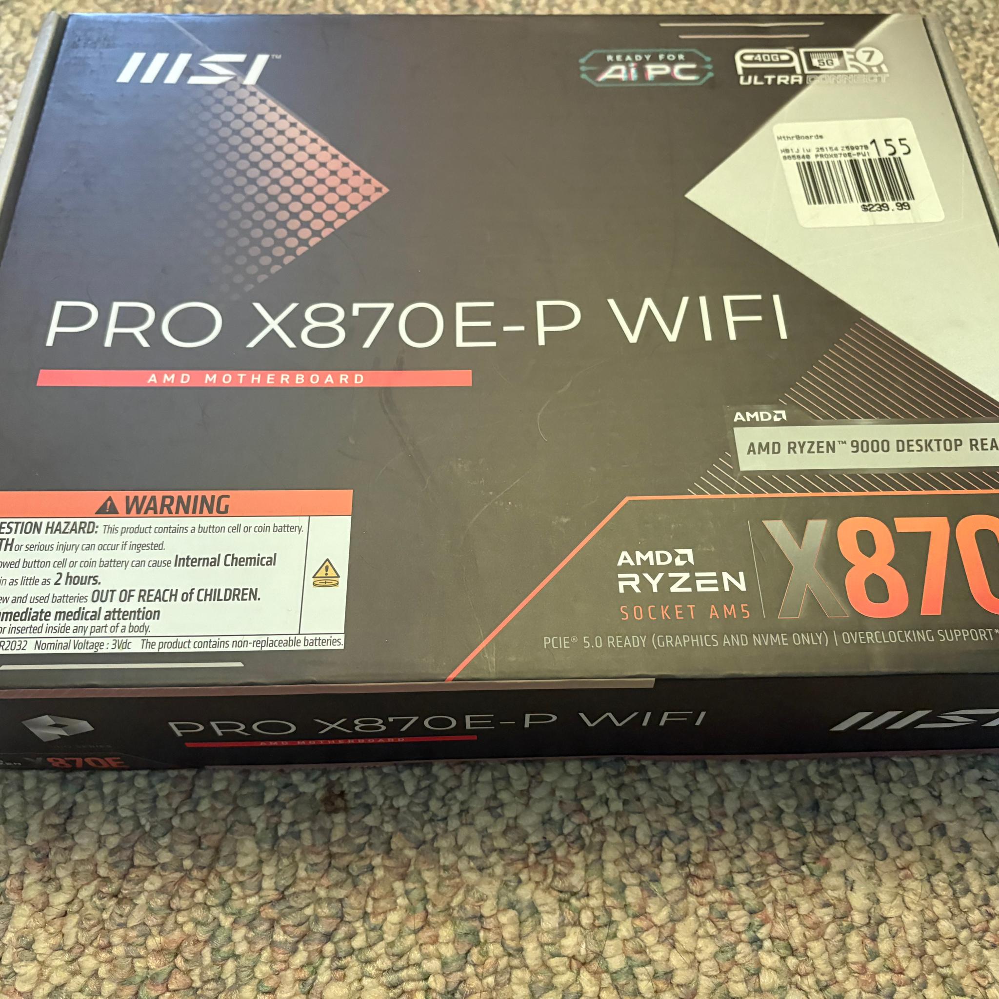 *BRAND NEW* MSI X870E-P PRO WIFI Motherboard