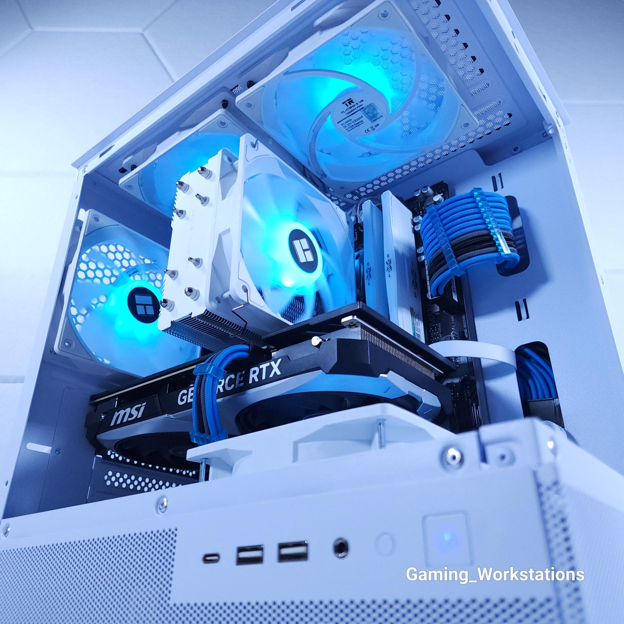 💙🤍RTX 4070 || Ryzen 5 7500F || 2TB NVMe SSD || 32GB 6000MHz DDR5 || 1440p Gaming Computer
