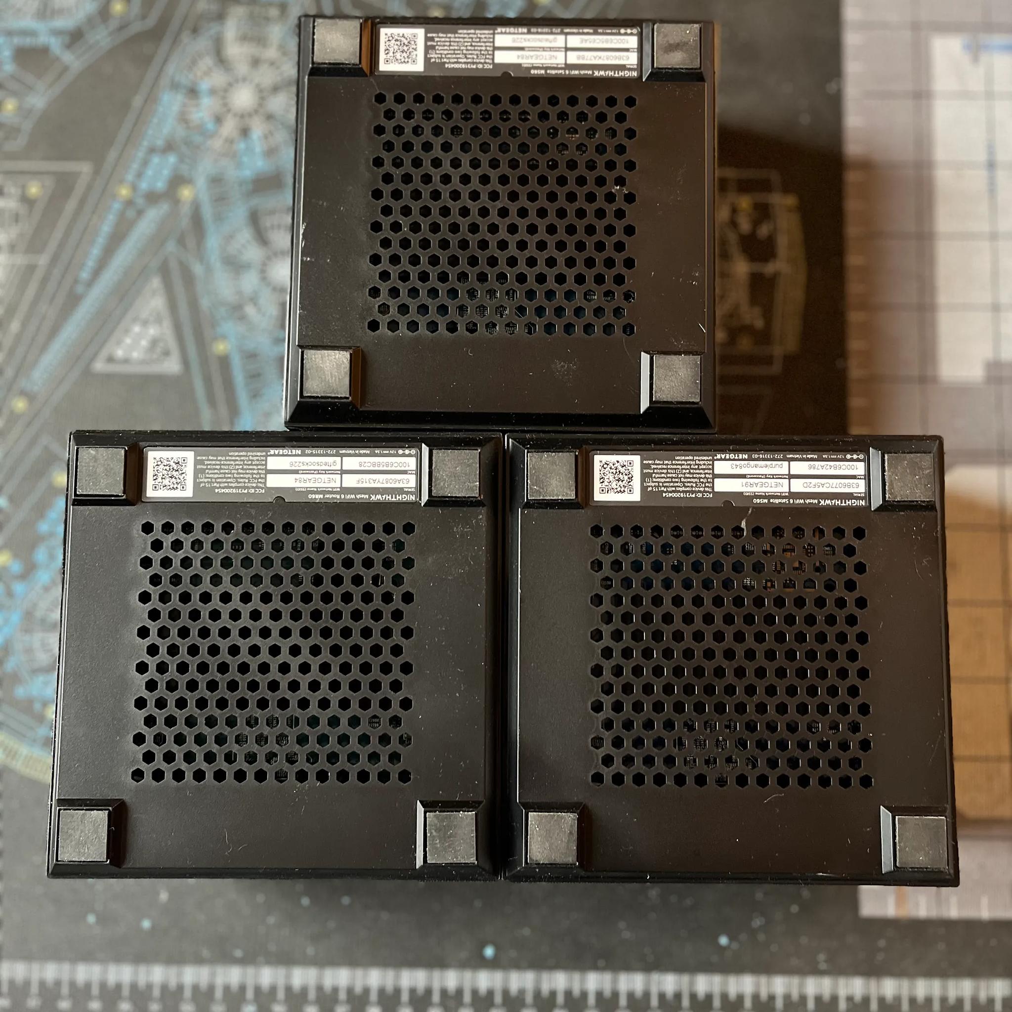 Netgear Nighthawk WiFi 6 Mesh routers and satellites