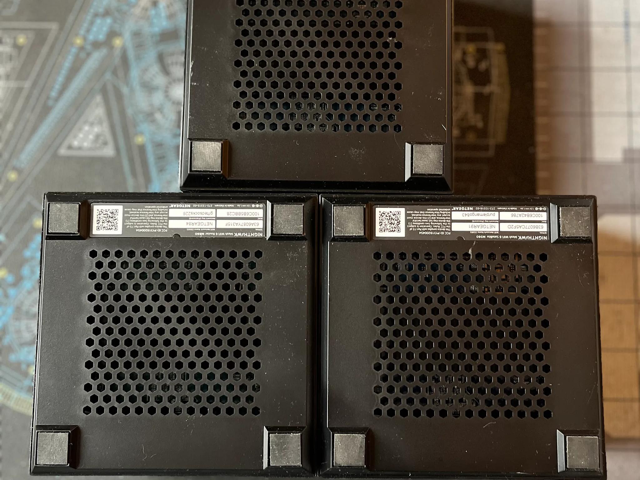 Netgear Nighthawk WiFi 6 Mesh routers and satellites