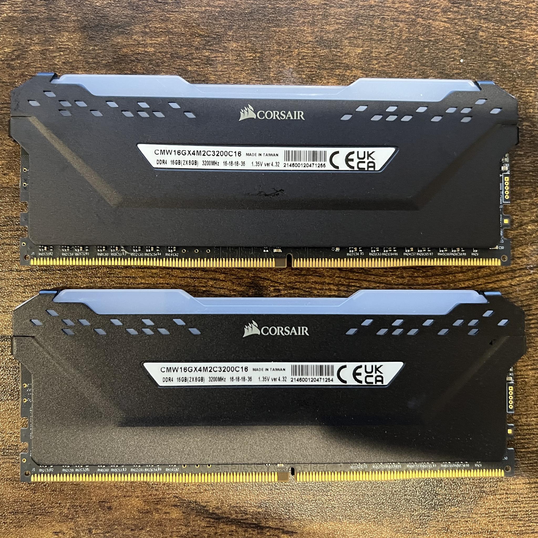 16GB Corsair Vengeance RGB PRO (2 x 8GB) DDR4 DRAM 3200MHz C16 Memory Kit — Black