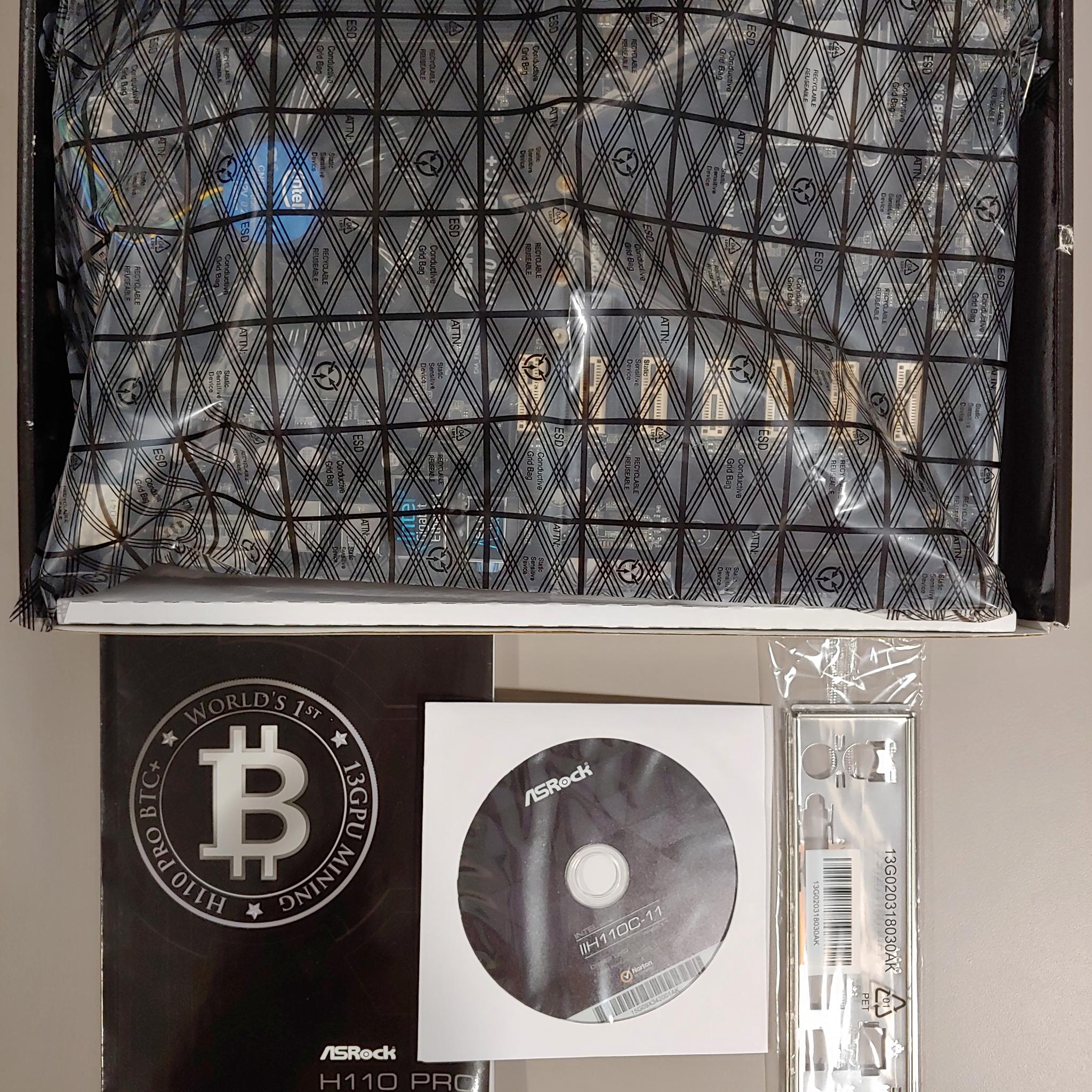 ASRock H110 Pro BTC+ 13-GPU Mining Motherboard + Celeron CPU – FOR PARTS / NOT WORKING