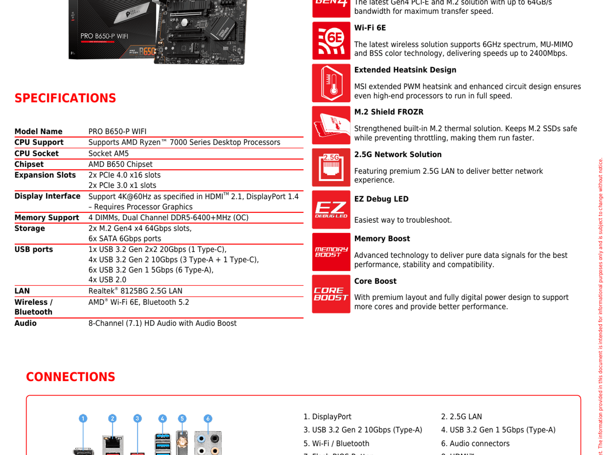 MSI PRO B650-P WIFI