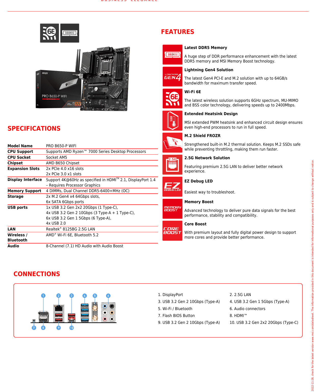 MSI PRO B650-P WIFI - Image 3