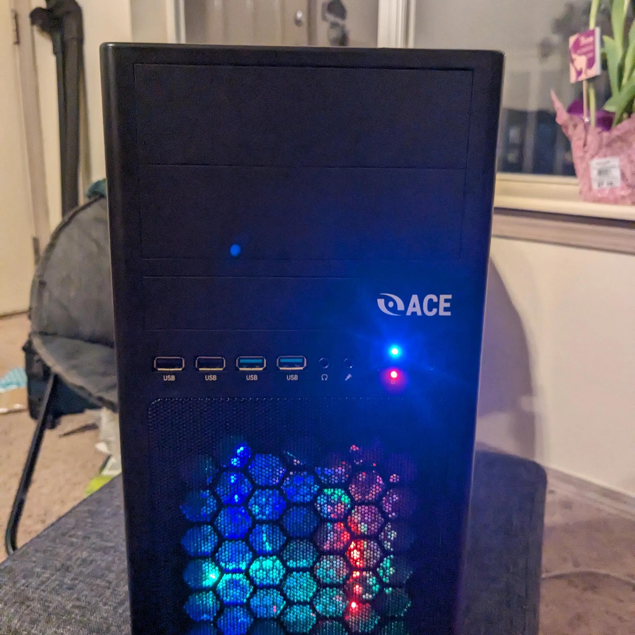 FREE SHIP || "Christmas Lights" Xeon E3 V1 (Same as i7 2nd Gen), RX 460, 480GB SSD, 16GB RAM, Win11