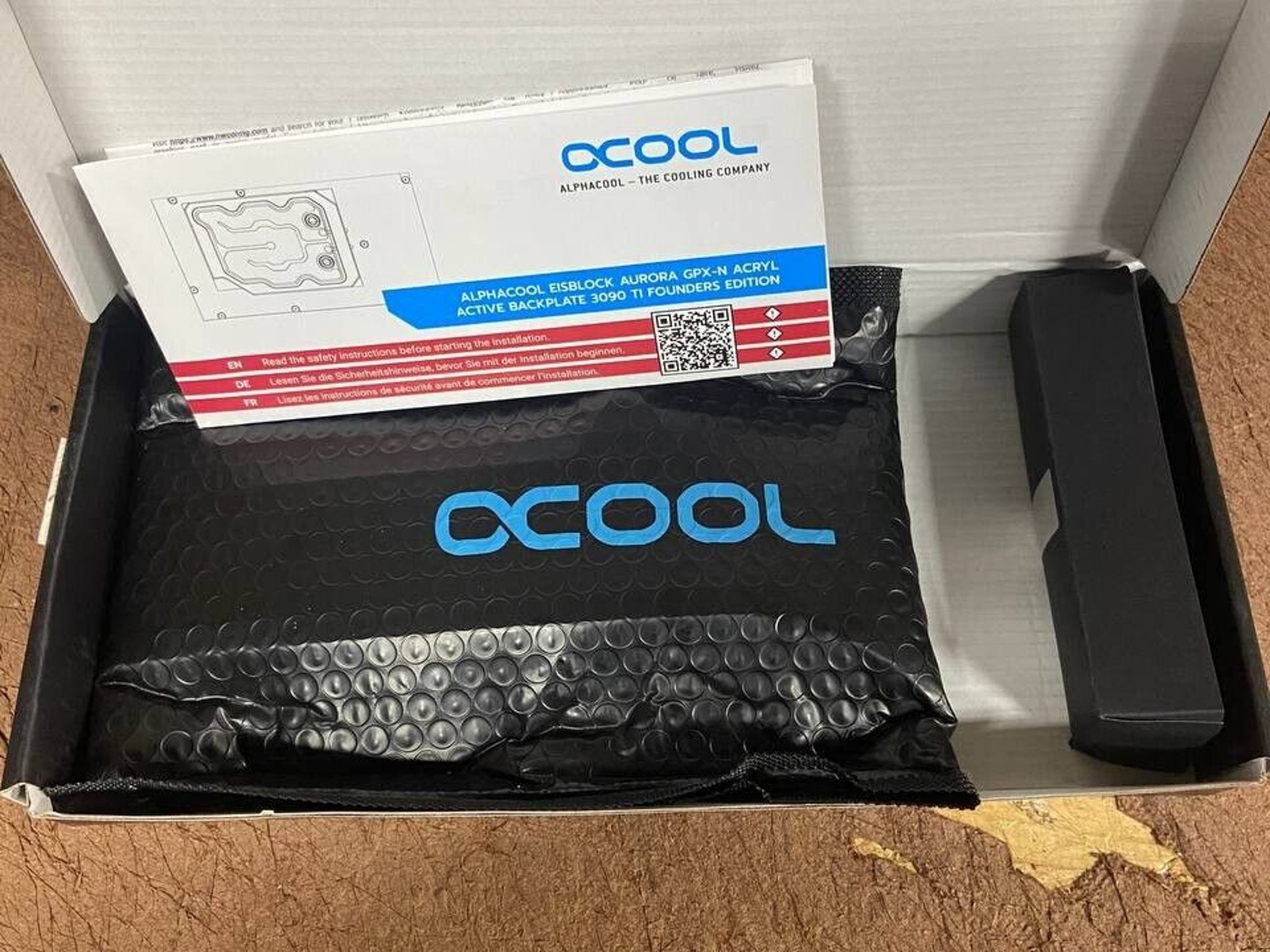 Alphacool Eisblock Aurora GPX-N Acryl Active Backplate 3090 TI Founders Edition