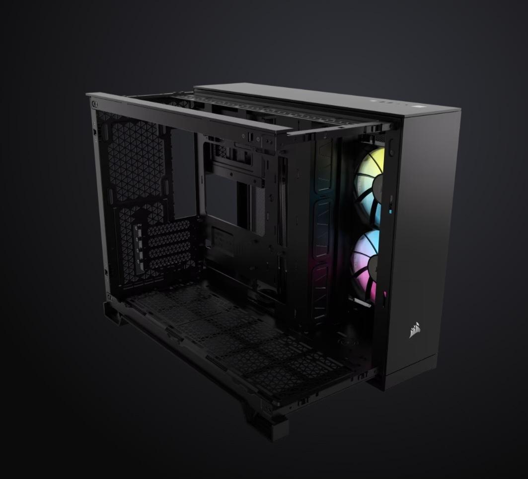 NEW Corsair iCUE LINK 2500X RGB Black Micro-ATX Dual-Chamber Case