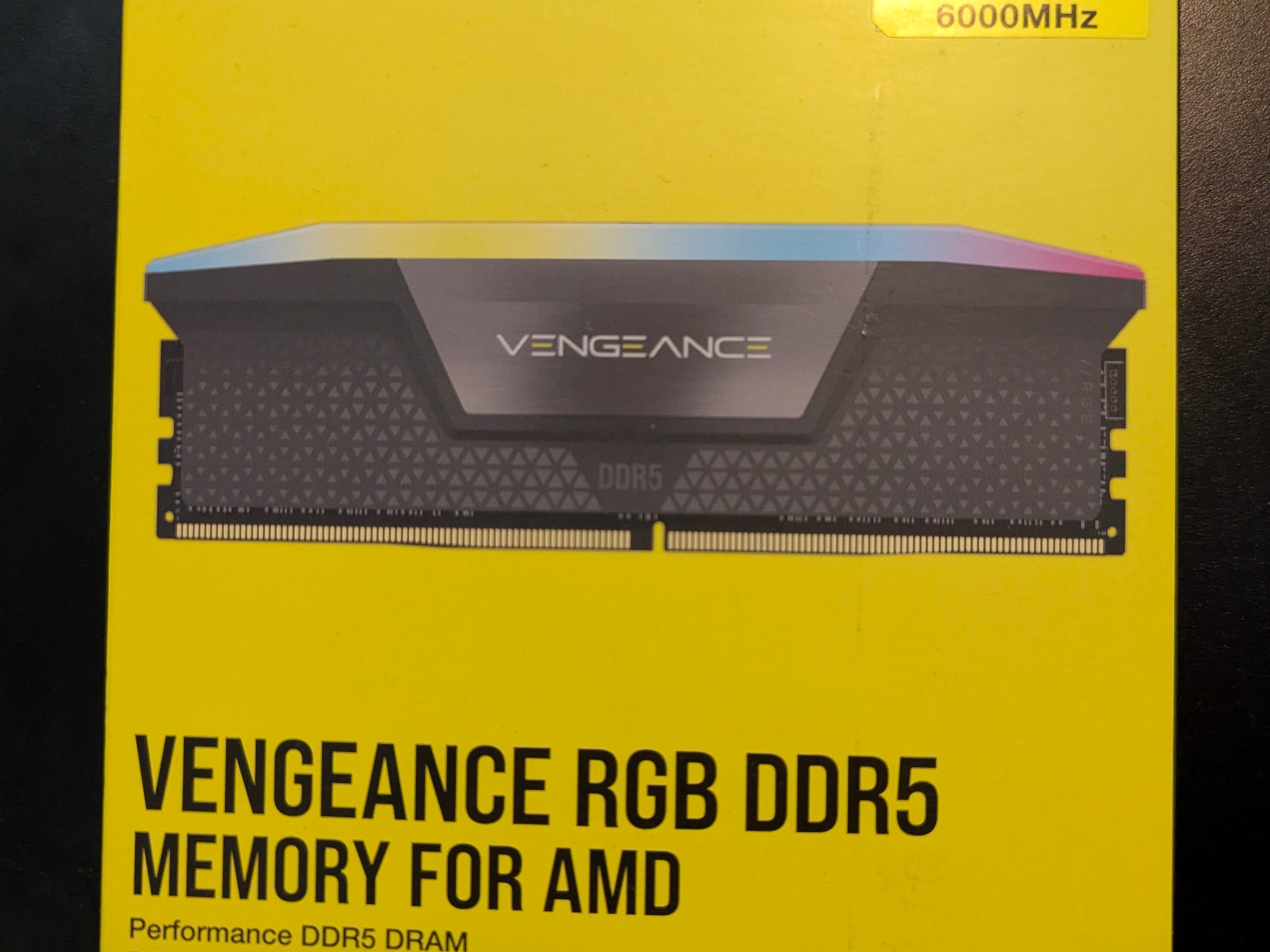 Corsair Vengeance RGB DDR5 32GB (2x16GB) 6000MHz C36 AMD® Expo Compatibility Cool Gray