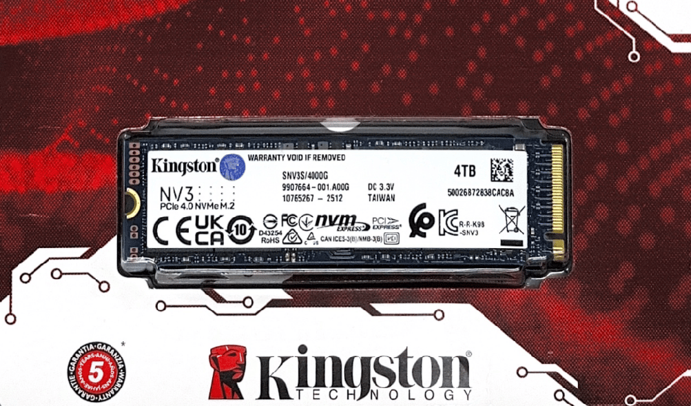 Kingston NV3 4TB - M.2-2280 - PCIe 4.0x4 - Brand New