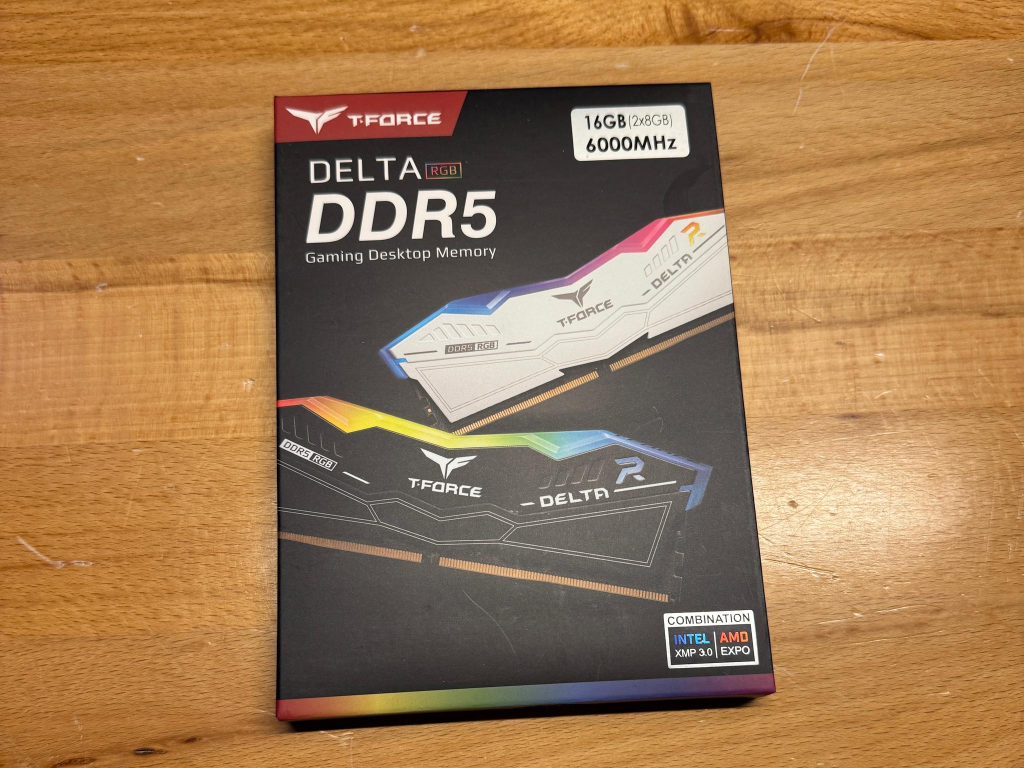 16GB(2x8GB) T-Force Delta RGB DDR5 6000MHz