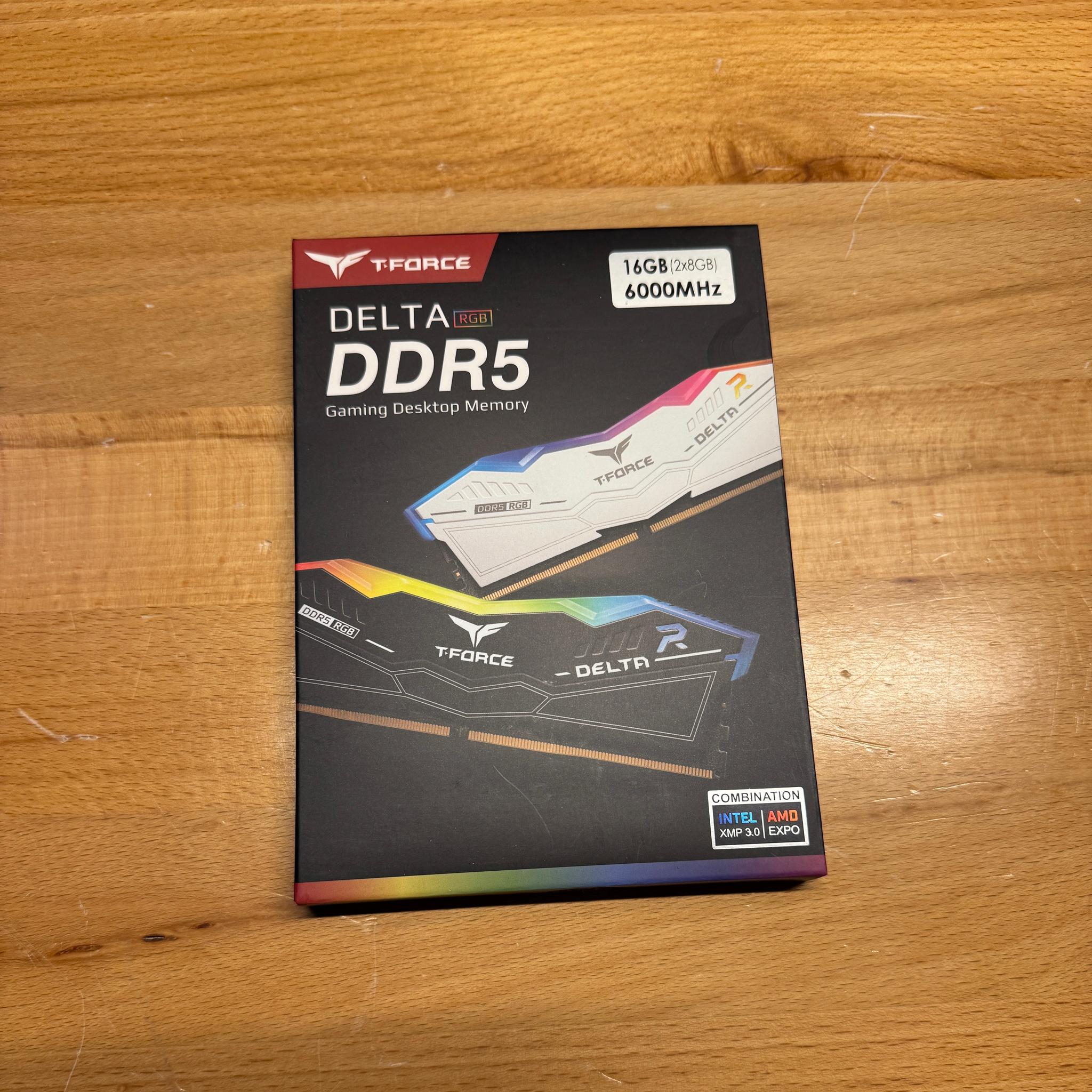 16GB(2x8GB) T-Force Delta RGB DDR5 6000MHz