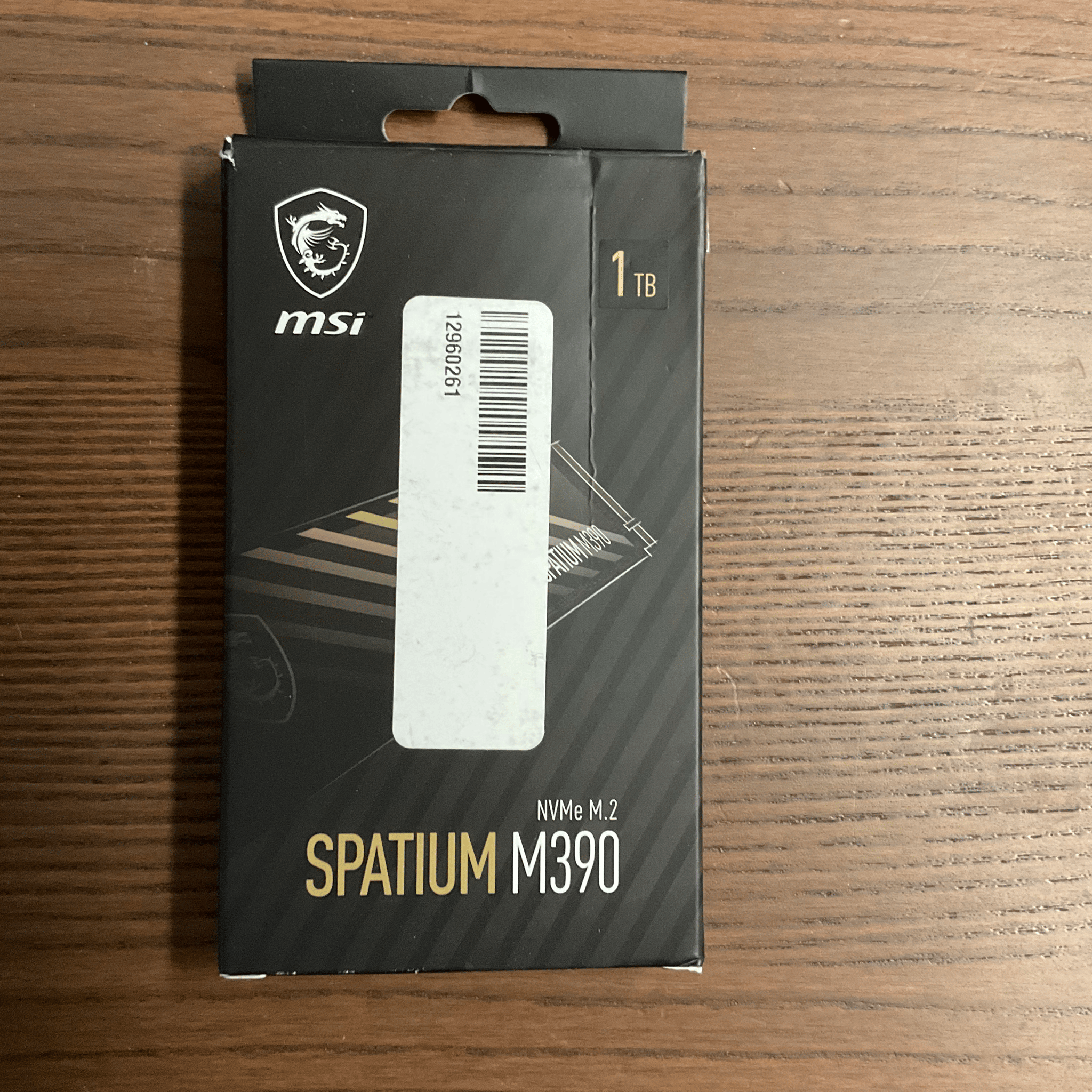 MSI Spatium M390 1TB PCIE 3.0 NVME SSD