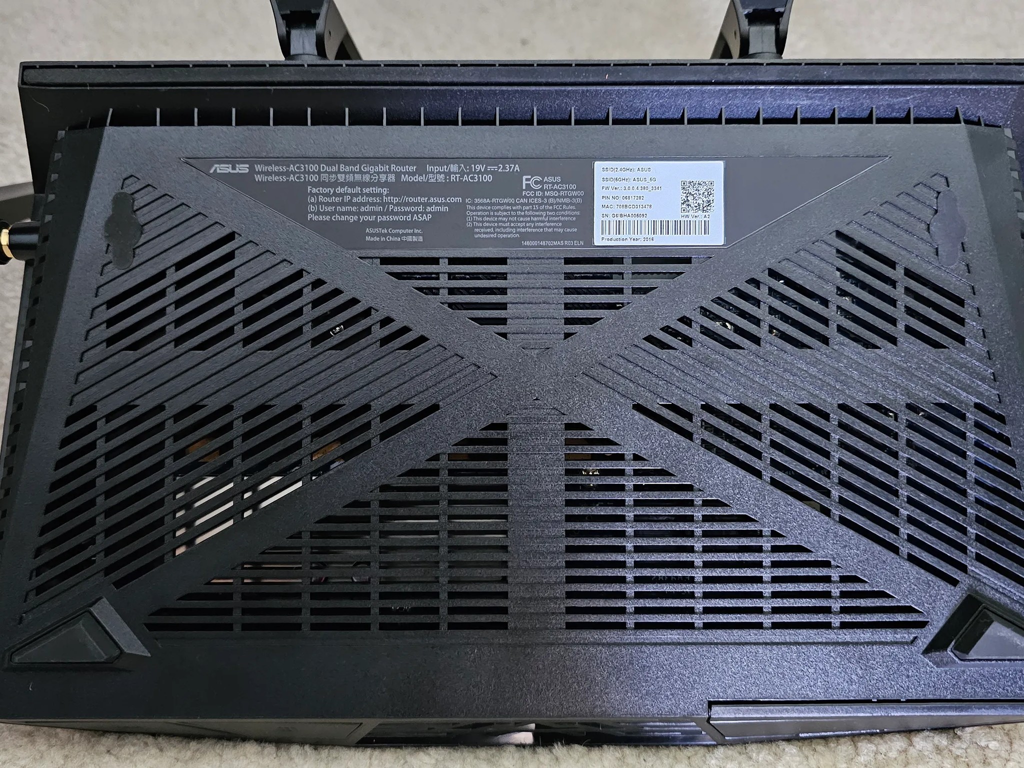 Asus RT-AC3100 Extreme Wi-Fi ROUTER