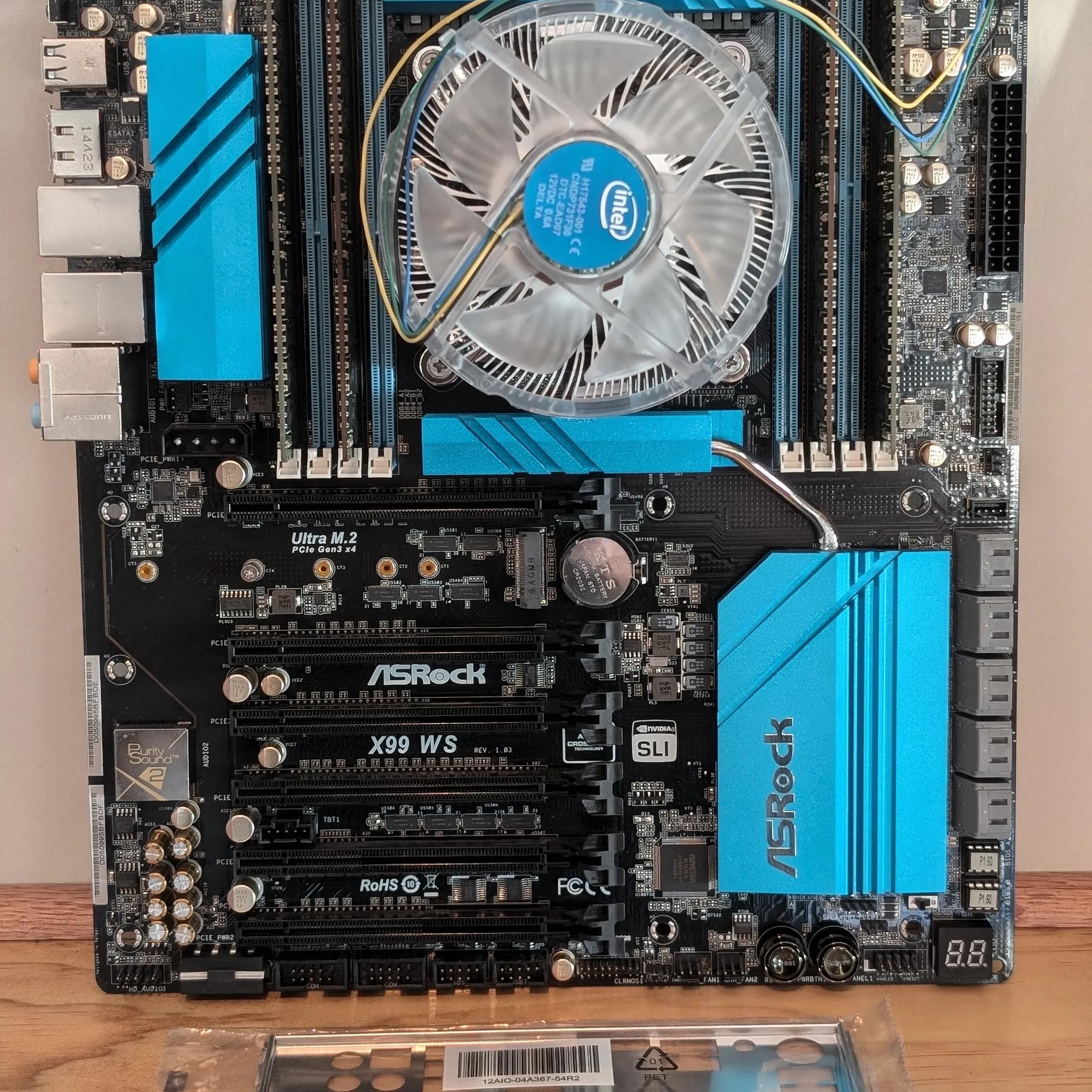 COMBO: Asrock X99 WS Motherboard/Intel Xeon CPU E5-2699 v4 22Core/Micron 128gb DDR4 2400mhz Memory