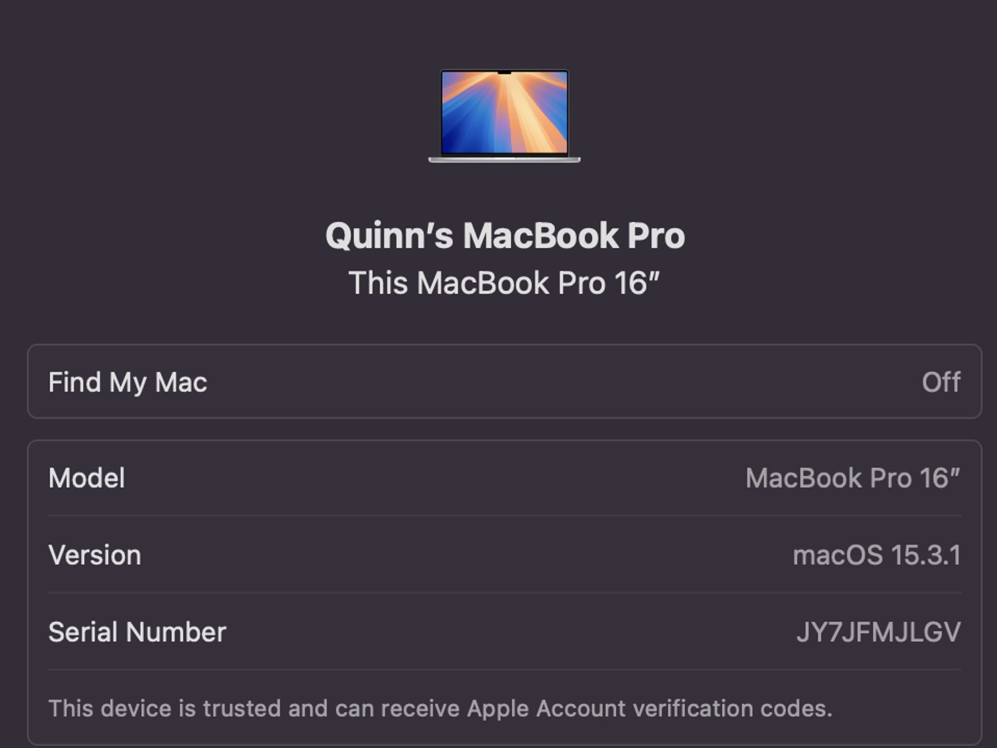 MacBook Pro M3 Max, 16‑core CPU, 40‑core GPU, 16.2' Display, 48GB RAM, 1TB SSD; Silver