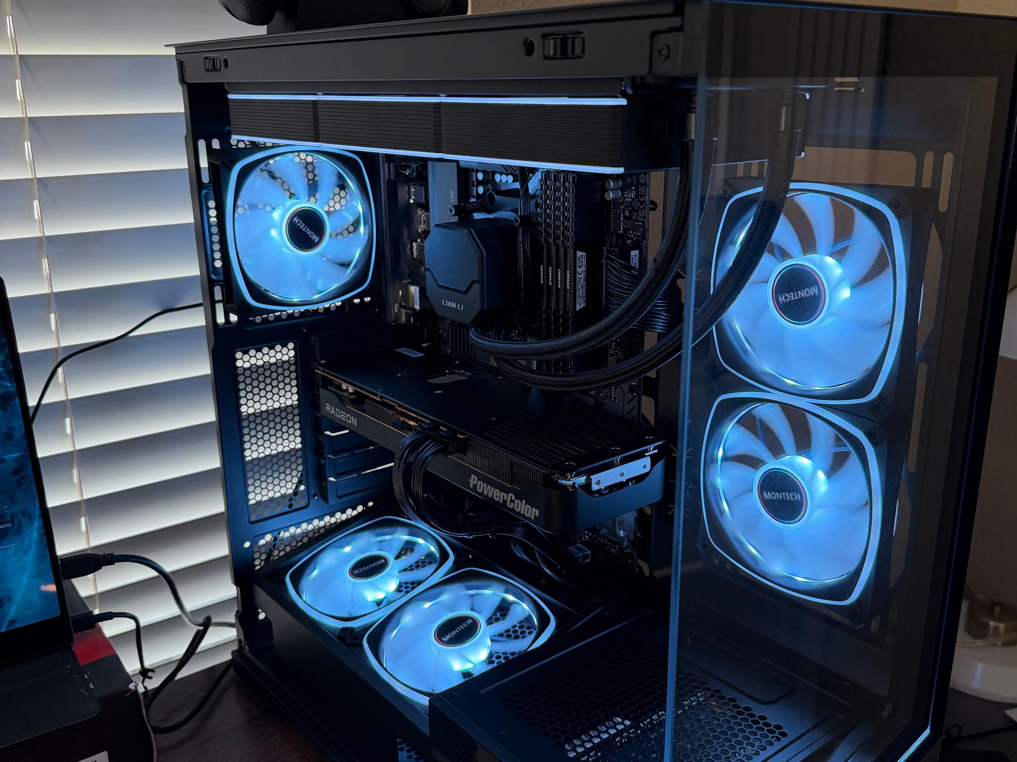 ❄️ GLACIER | RX 9070 GRE 12GB • Ryzen 7 5800X • 32GB • WiFi 6 • 360mm AIO