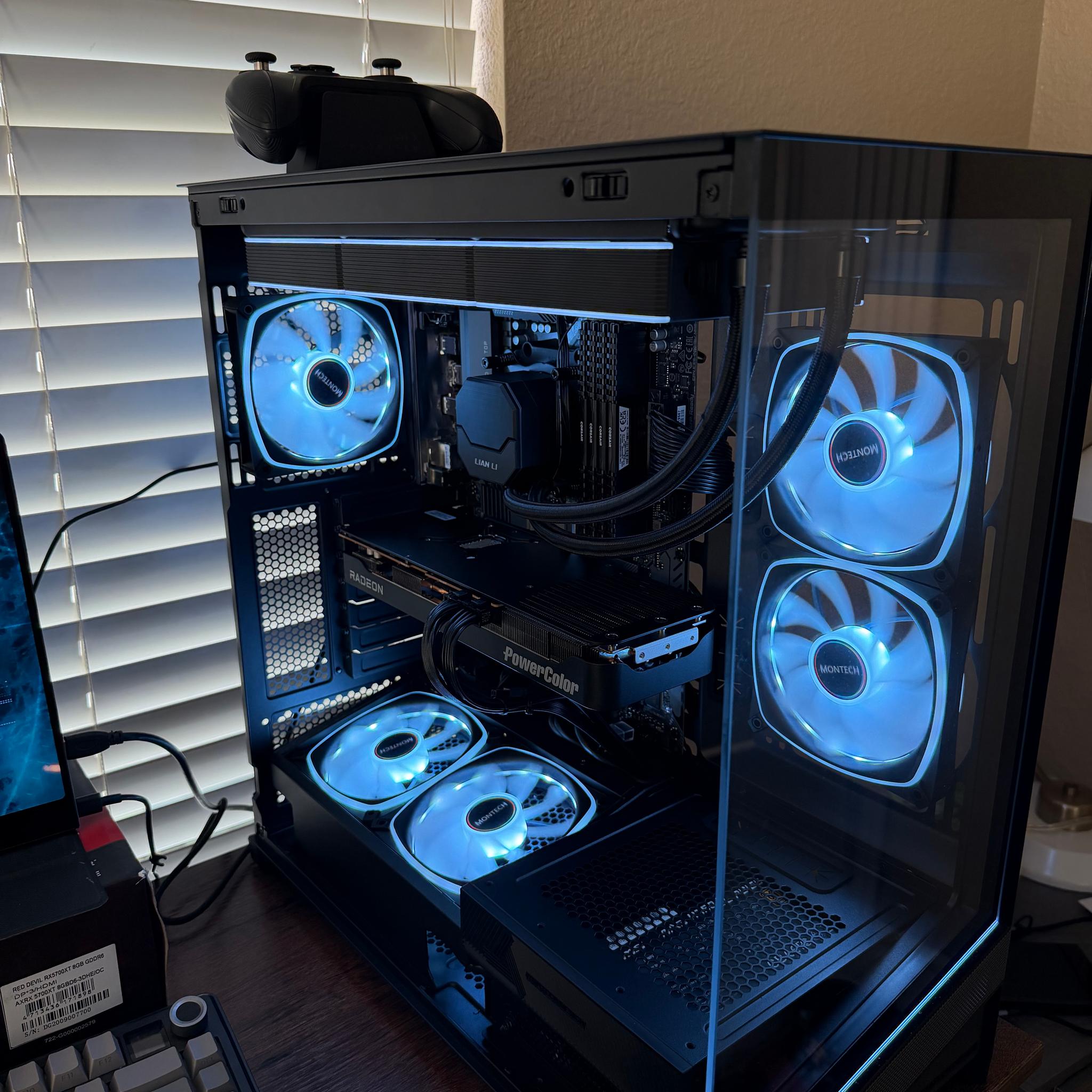 ❄️ GLACIER | RX 9070 GRE 12GB • Ryzen 7 5800X • 32GB • WiFi 6 • 360mm AIO