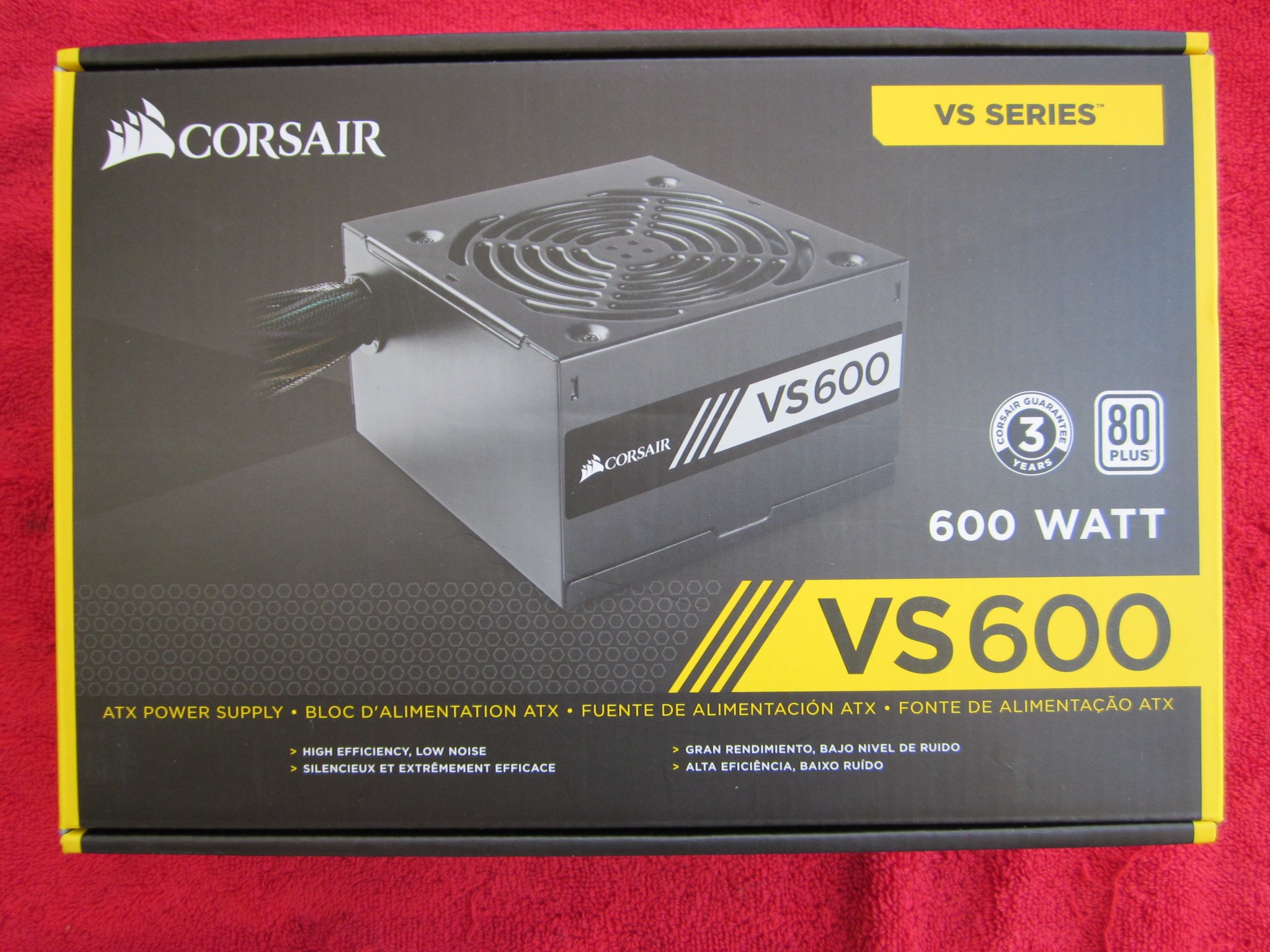 NEW! CORSAIR VS600 80 PLUS 600W Power Supply