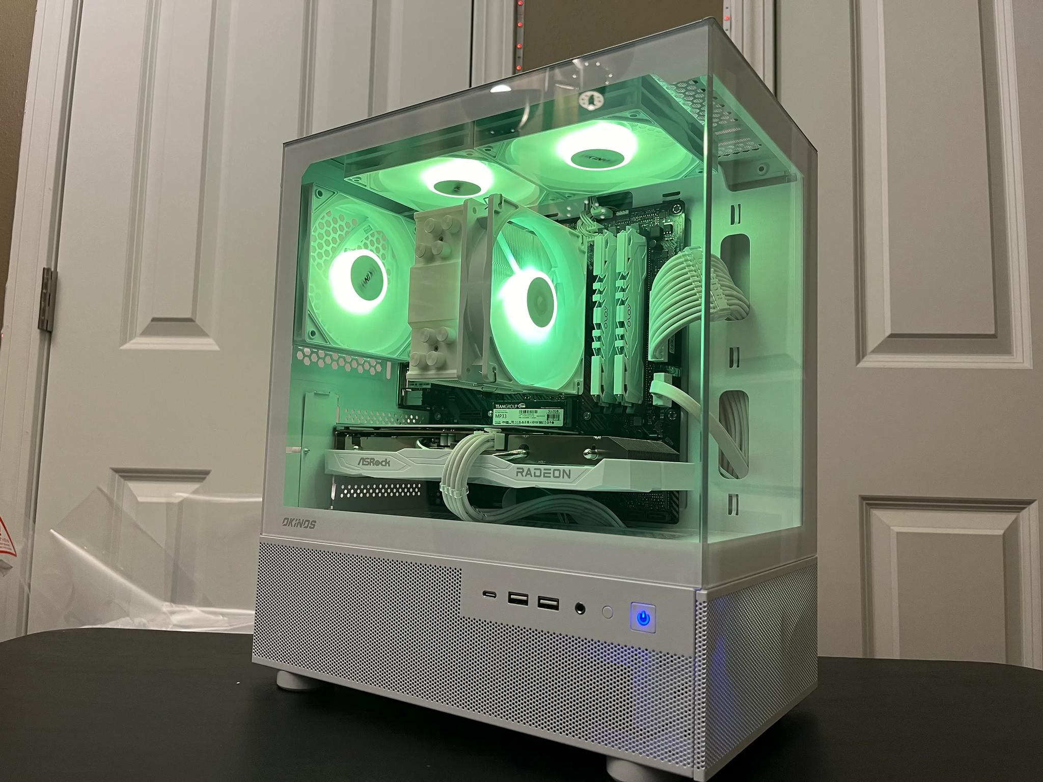 WHITE ARGB PC|RX 6600|RYZEN 5 5500|16GB RAM|500GB NVME