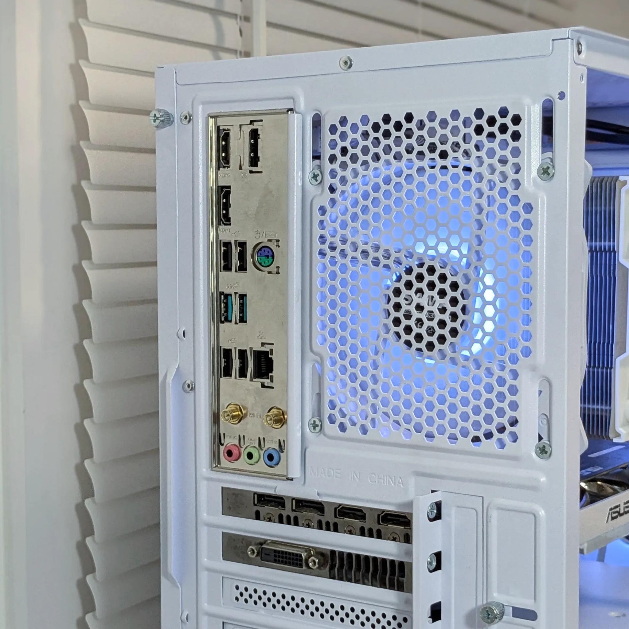 ❄️ Sleek All-White Gaming PC - Intel i3-12100F, GTX 1060, 16GB RAM, ARGB Lighting, 1TB SSD