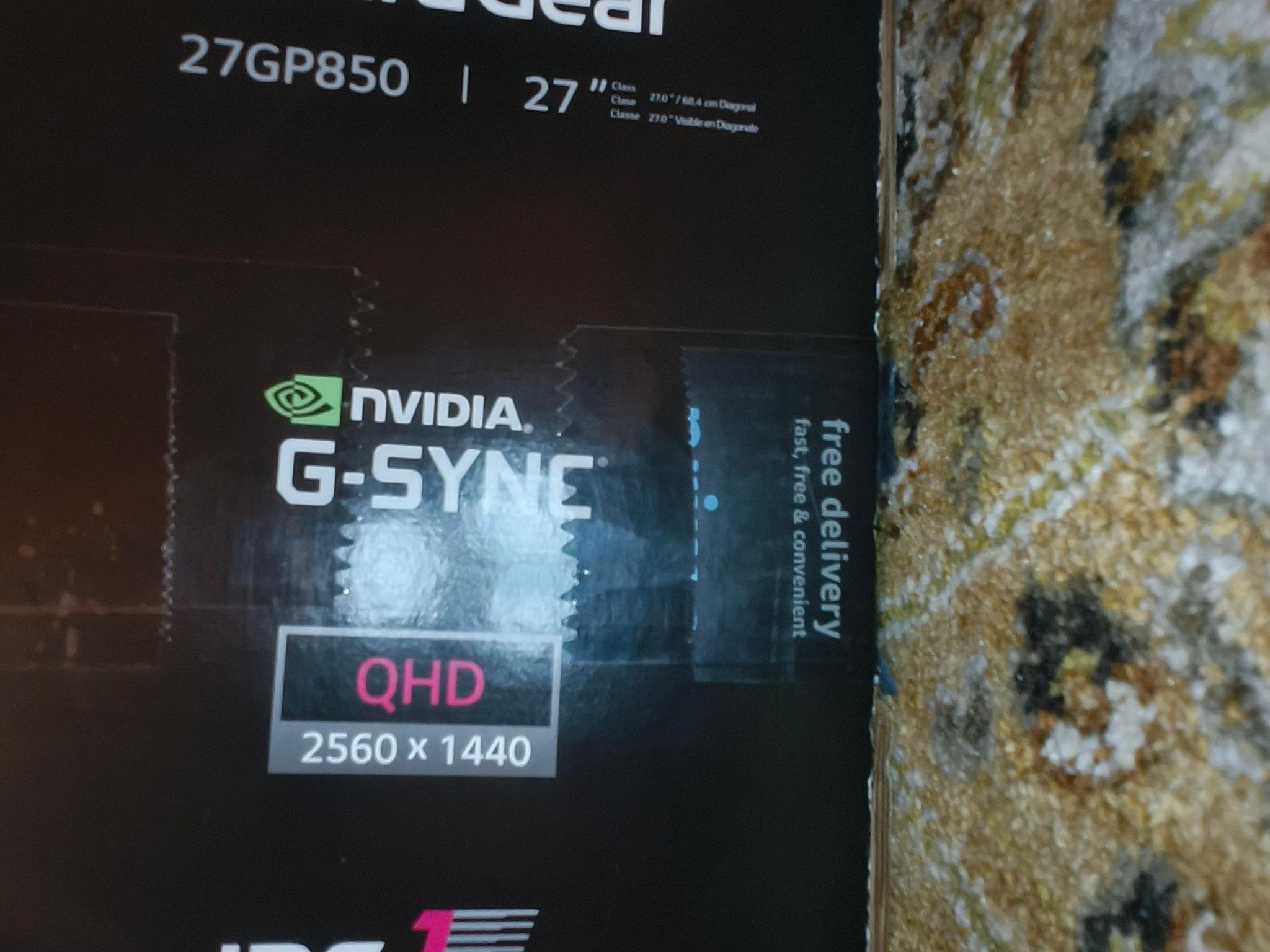 LG 27GP850 27 inch Nvidia G-Sync QHD 2560x1440p IPS 1ms