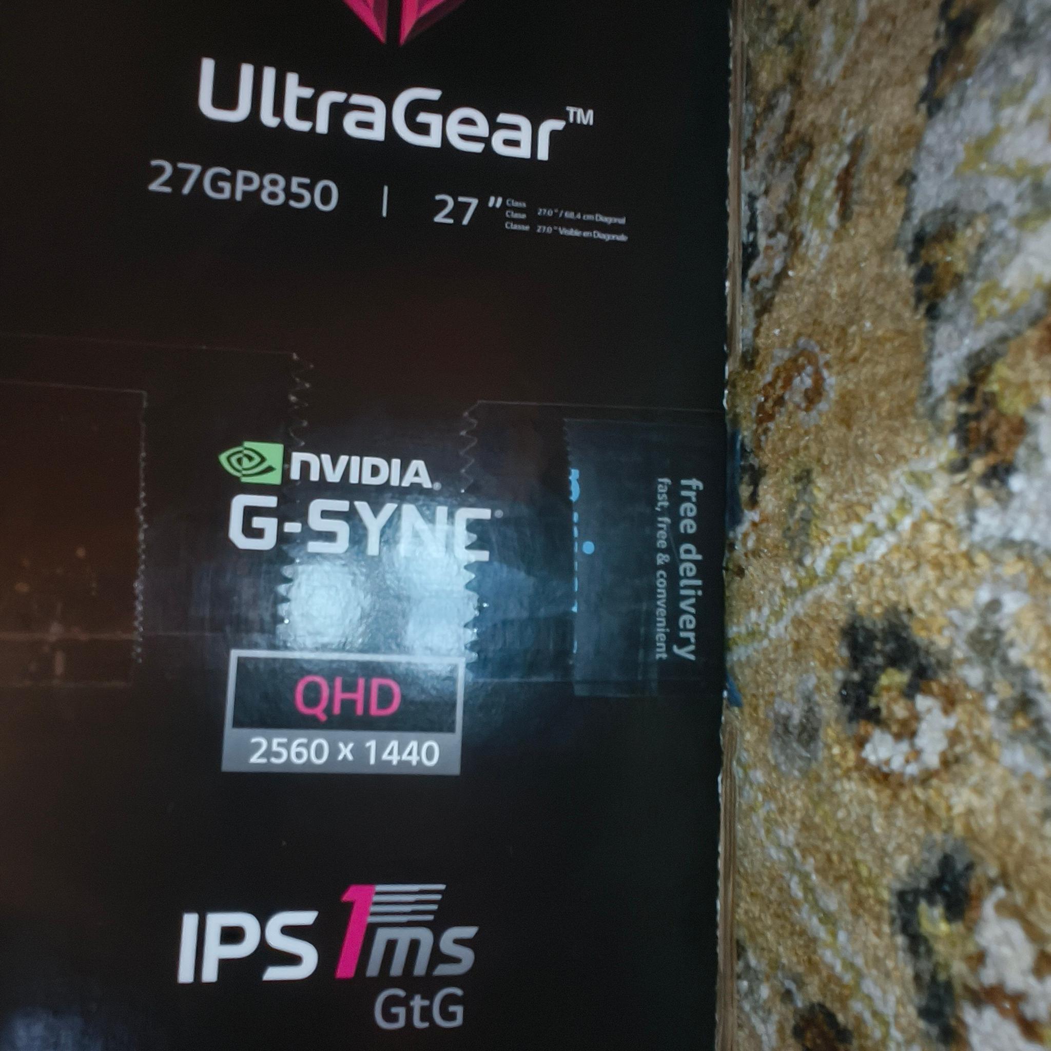 LG 27GP850 27 inch Nvidia G-Sync QHD 2560x1440p IPS 1ms