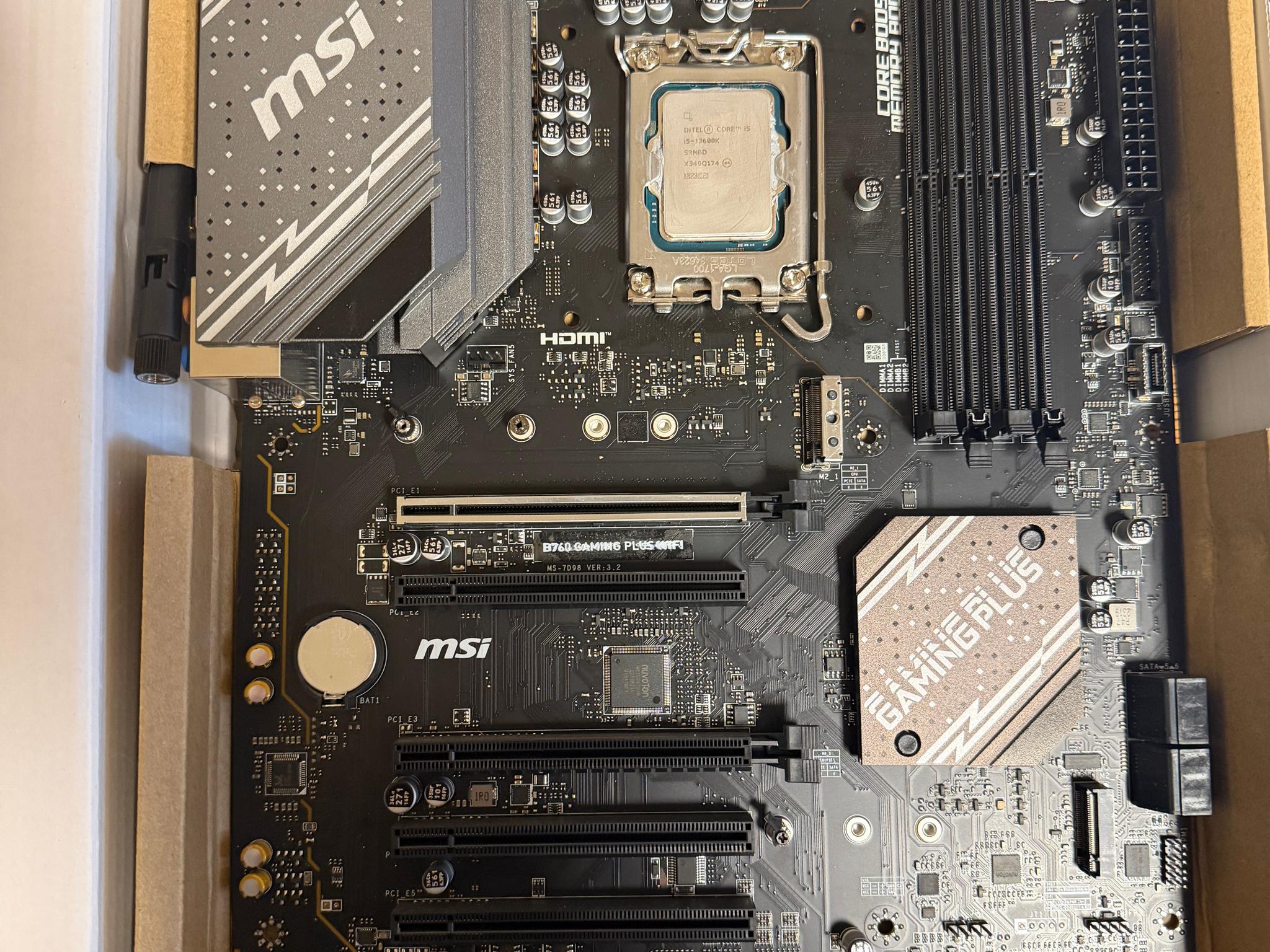 MSI B760 Gaming Plus Wifi w/ Intel Core I5-13600k